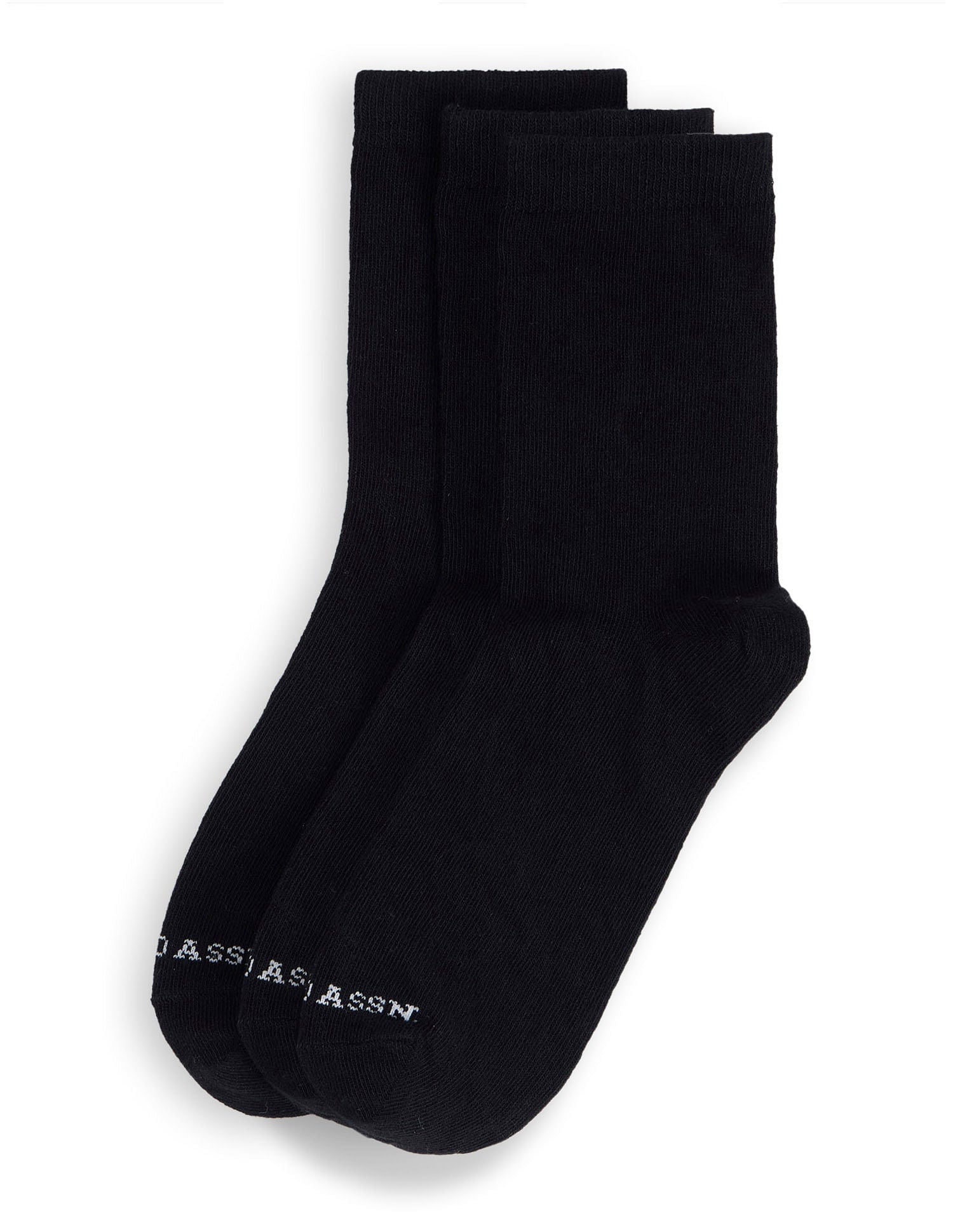Boys Mid-Calf Length KS001 Socks - Pack Of 3 Black - U.S. POLO ASSN. | Large