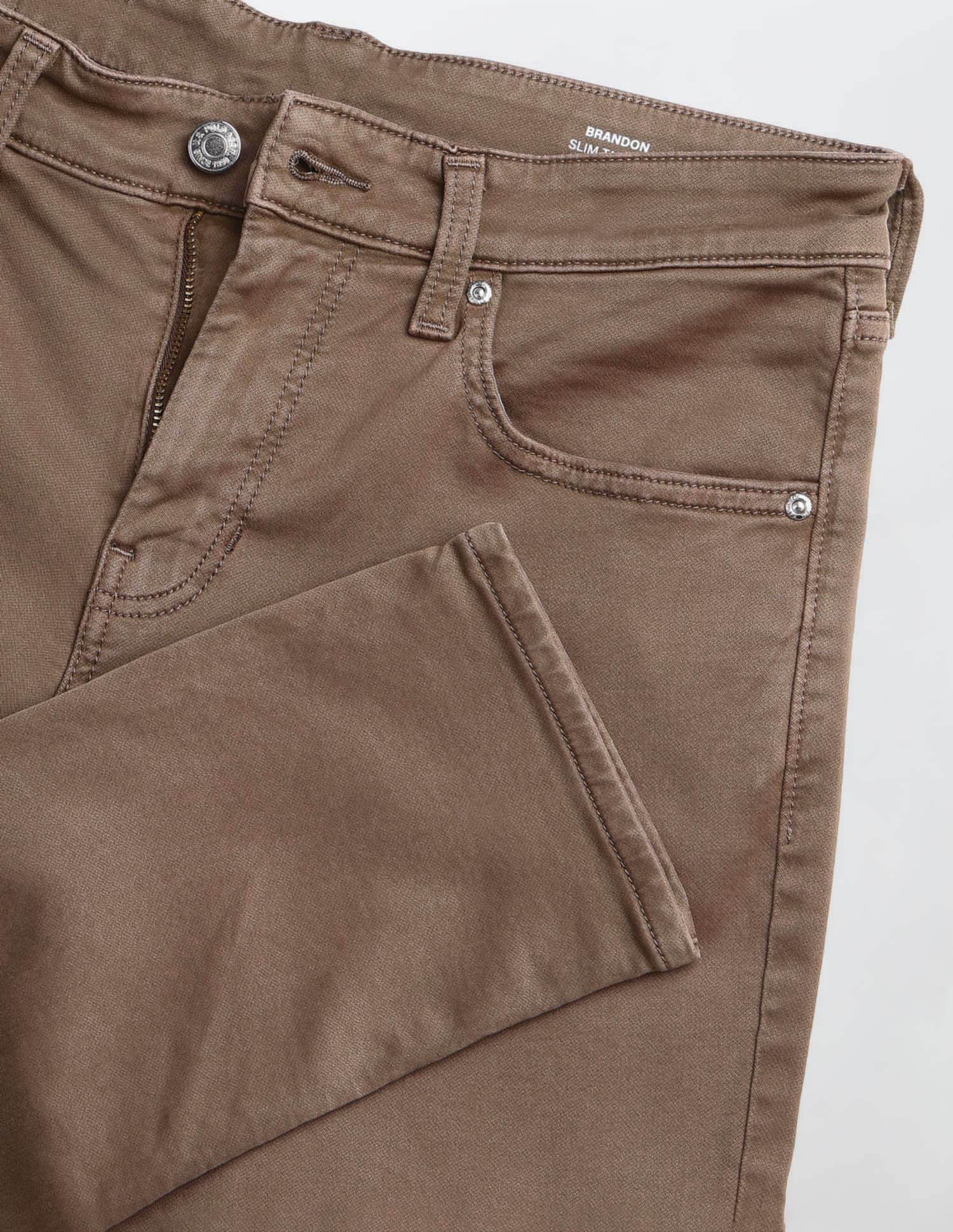 Brandon Slim Tapered Fit Mid Rise Jeans Brown - U.S. POLO ASSN. | Large