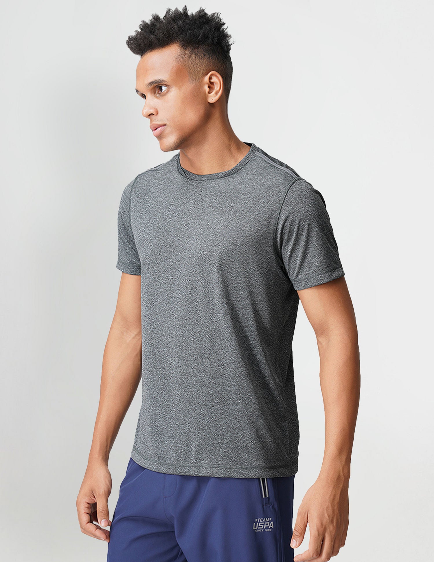 Reflective Logo Crew Neck I712 Lounge T-Shirt - Pack Of 1 Grey Melange - U.S. POLO ASSN. | Large