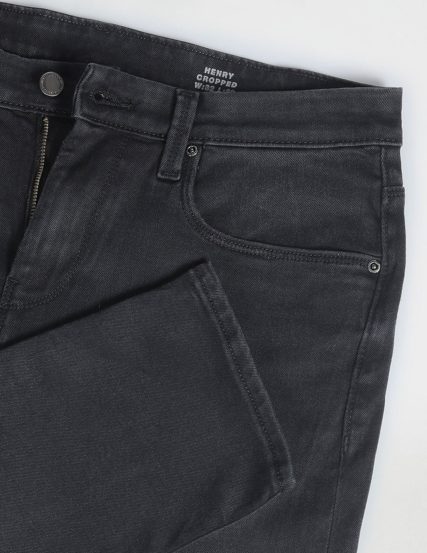 Henry Cropped Fit Black Jeans Black - U.S. Polo Assn. India | Large