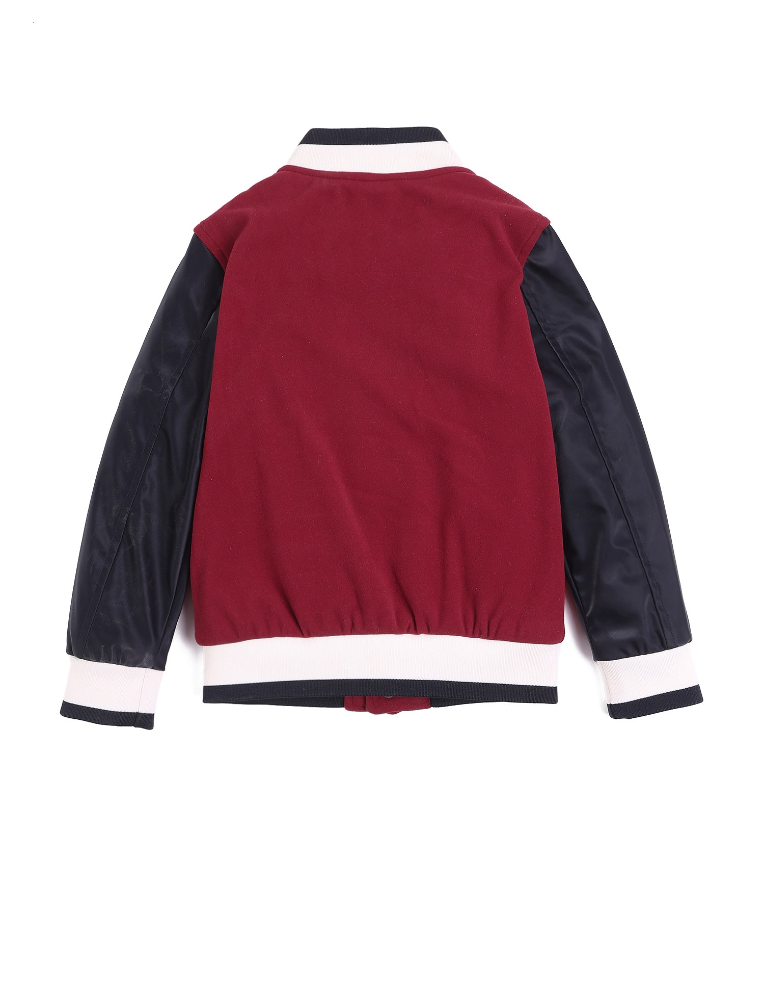 Boys Colour Blocked Spread Collar Jacket Maroon - U.S. POLO ASSN. | Large