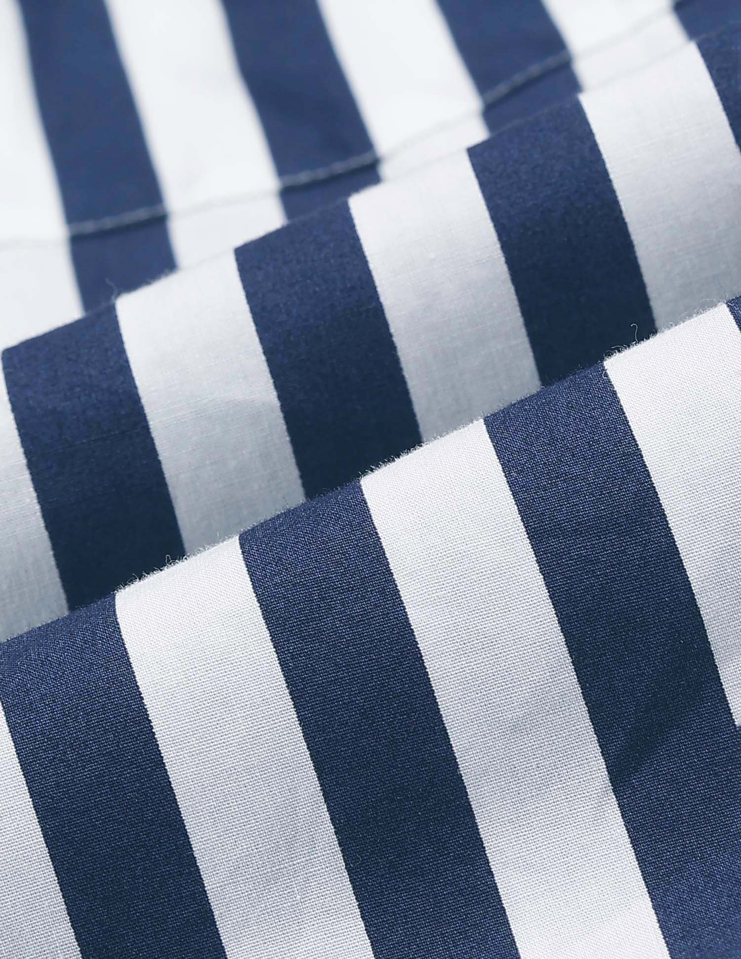 Vertical Stripe Cotton Casual Shirt Navy - U.S. POLO ASSN. | Large