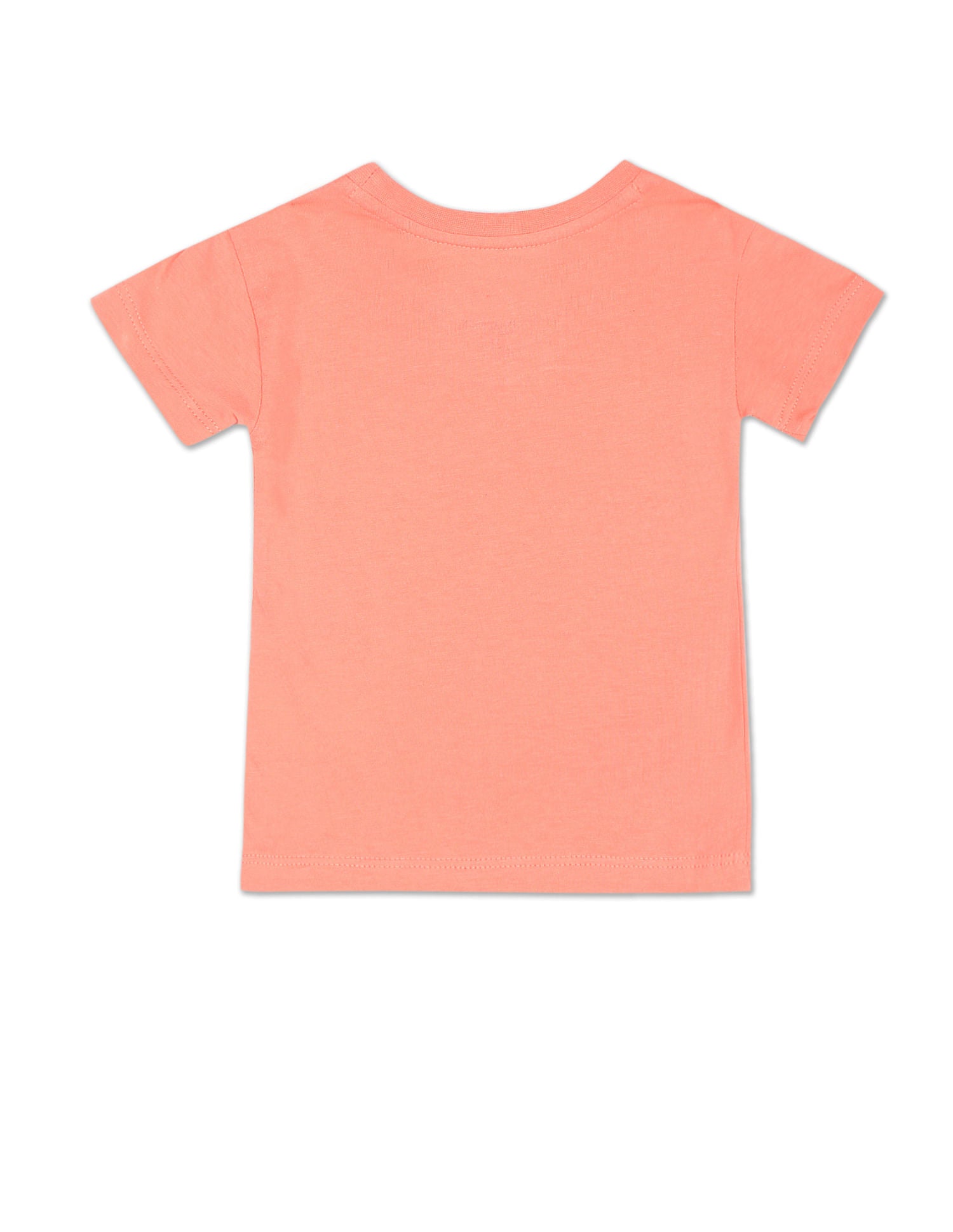 Girls Coral Crew Neck Glitter Logo T-Shirt Coral - U.S. POLO ASSN. | Large