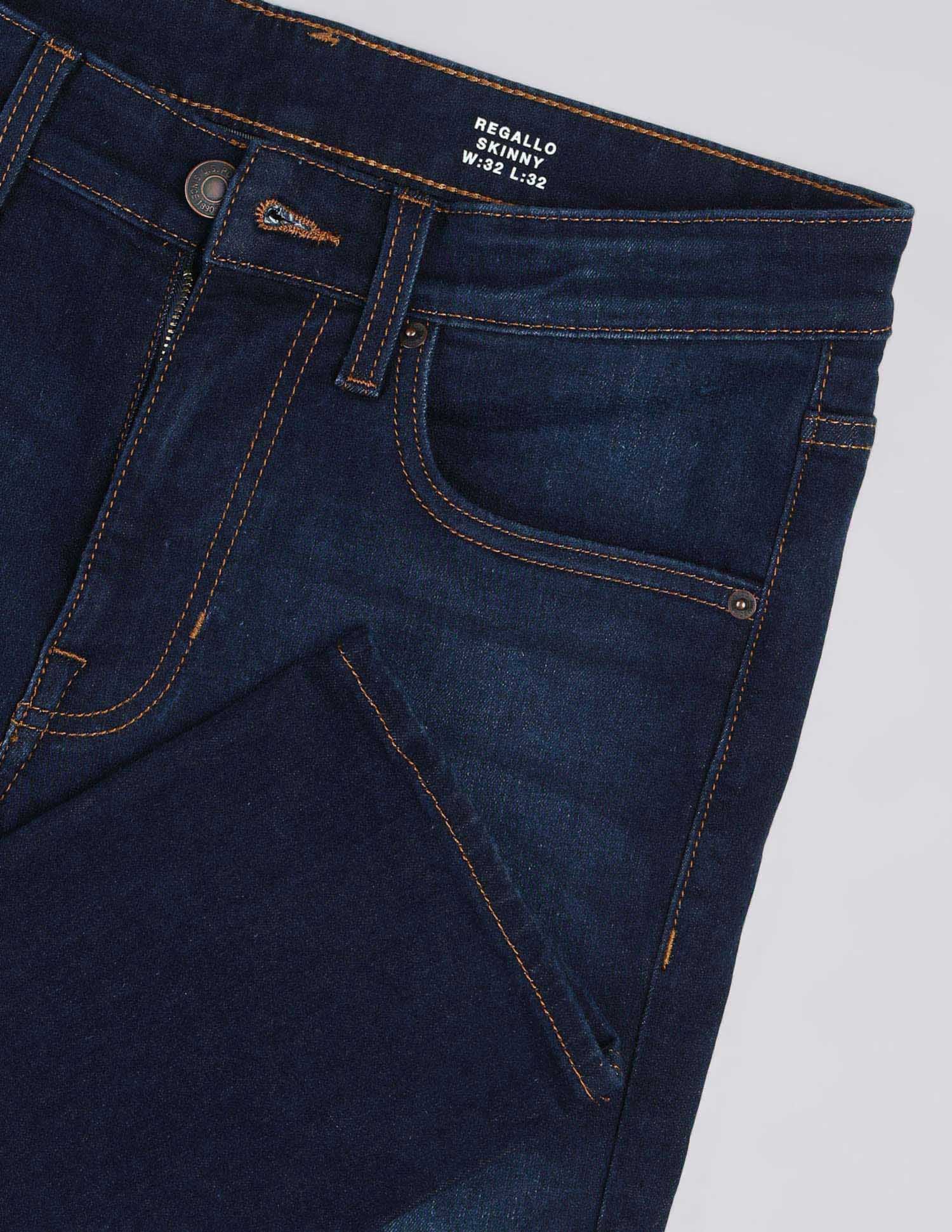 Regallo Skinny Fit Blue Jeans Dark Blue - U.S. Polo Assn. India | Large