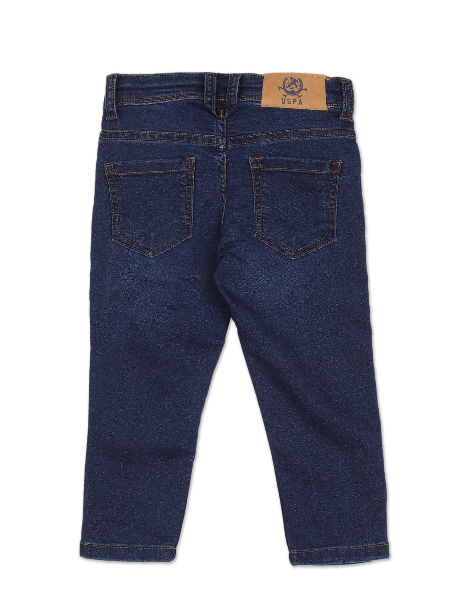 Boys Dark Blue Slim Fit Dark Wash Jeans Dark Blue - U.S. Polo Assn. India | Large