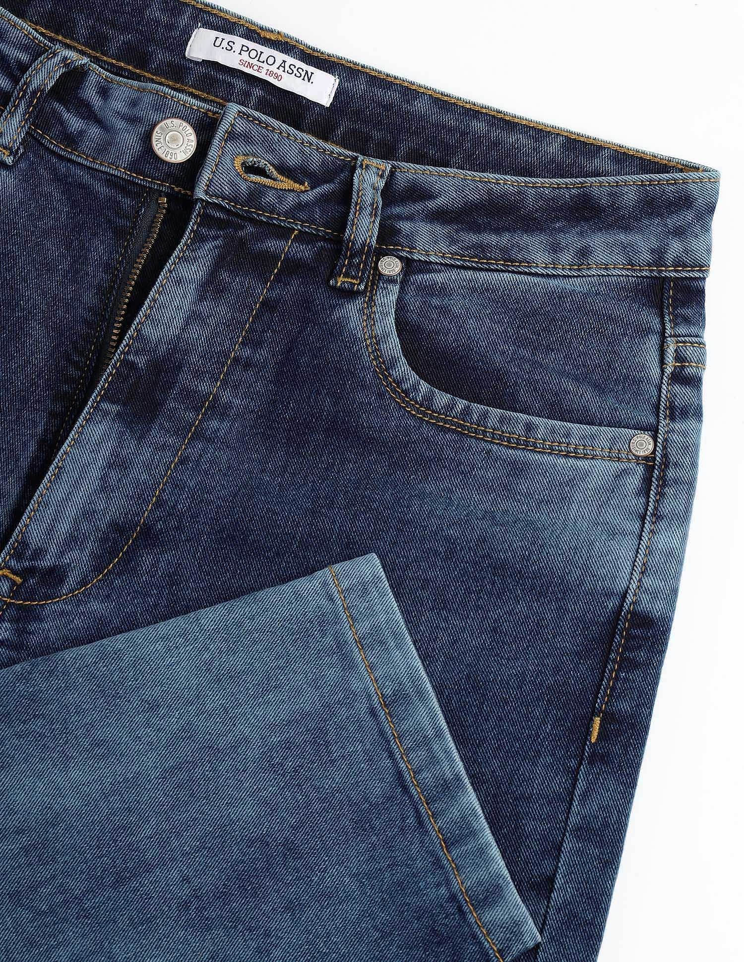 Mom Fit Blue Jeans Blue - U.S. POLO ASSN. | Large