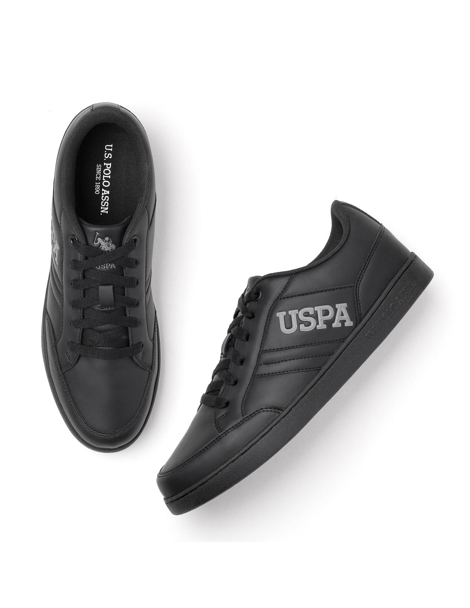 Men Gala Solid Sneakers Black - U.S. POLO ASSN. | Large