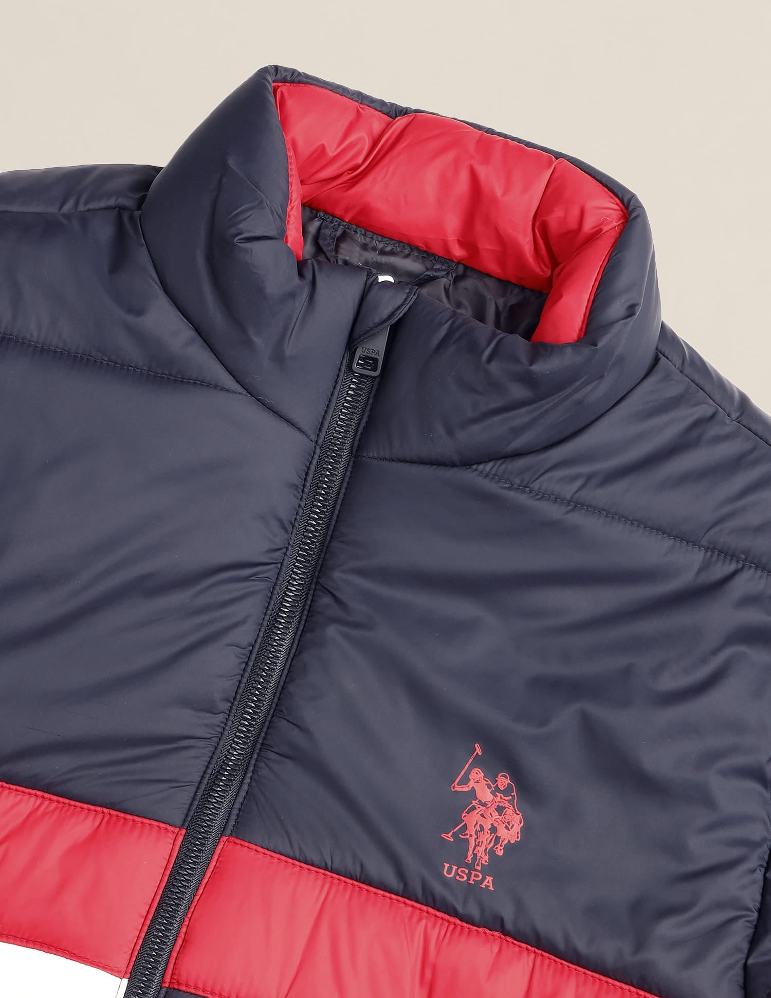 High Neck Colour Block Jacket Navy - U.S. Polo Assn. India | Large