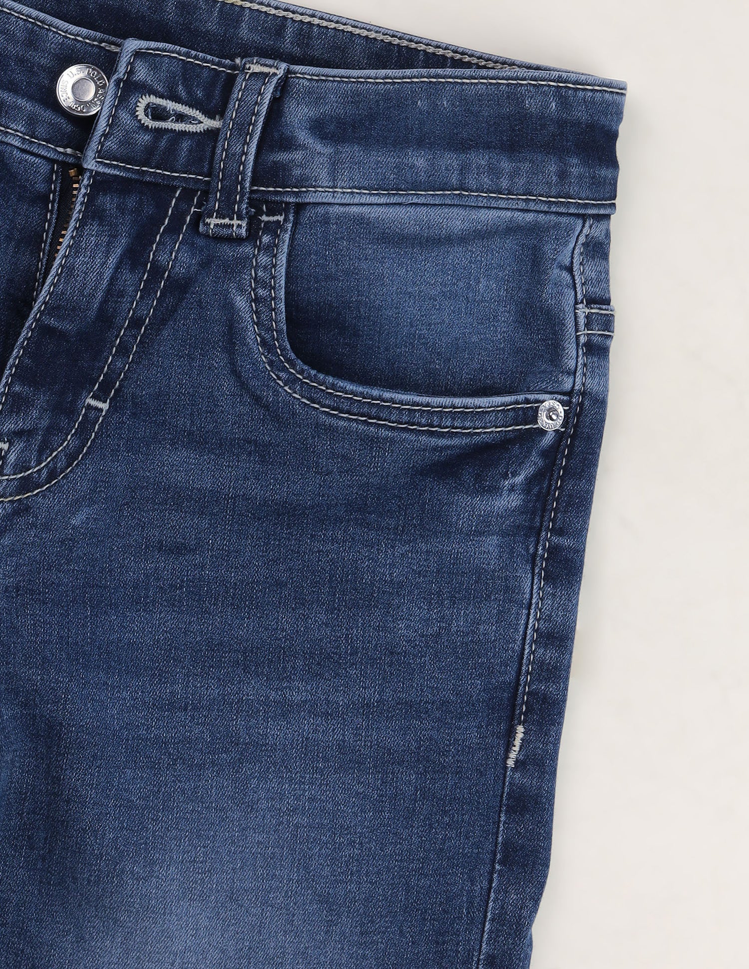 Relaxed Fit Blue Jeans Light Blue - U.S. Polo Assn. India | Large