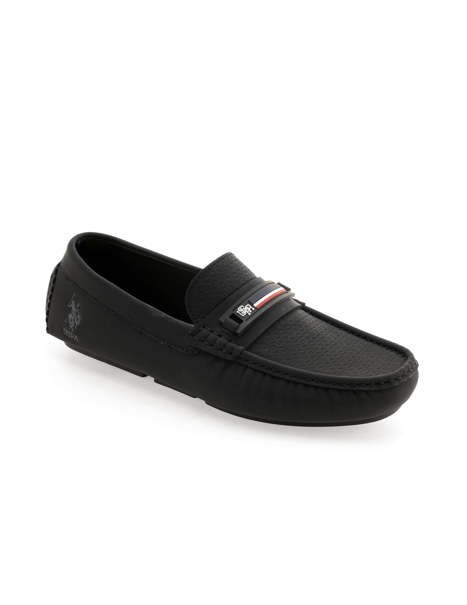 Men Teno Textured Loafer Black - U.S. Polo Assn. India | Large