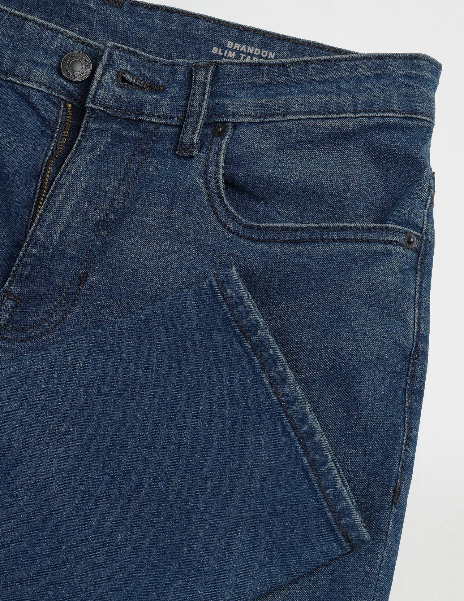 Brandon Slim Tapered Fit Mid Wash Jeans Blue - U.S. Polo Assn. India | Large