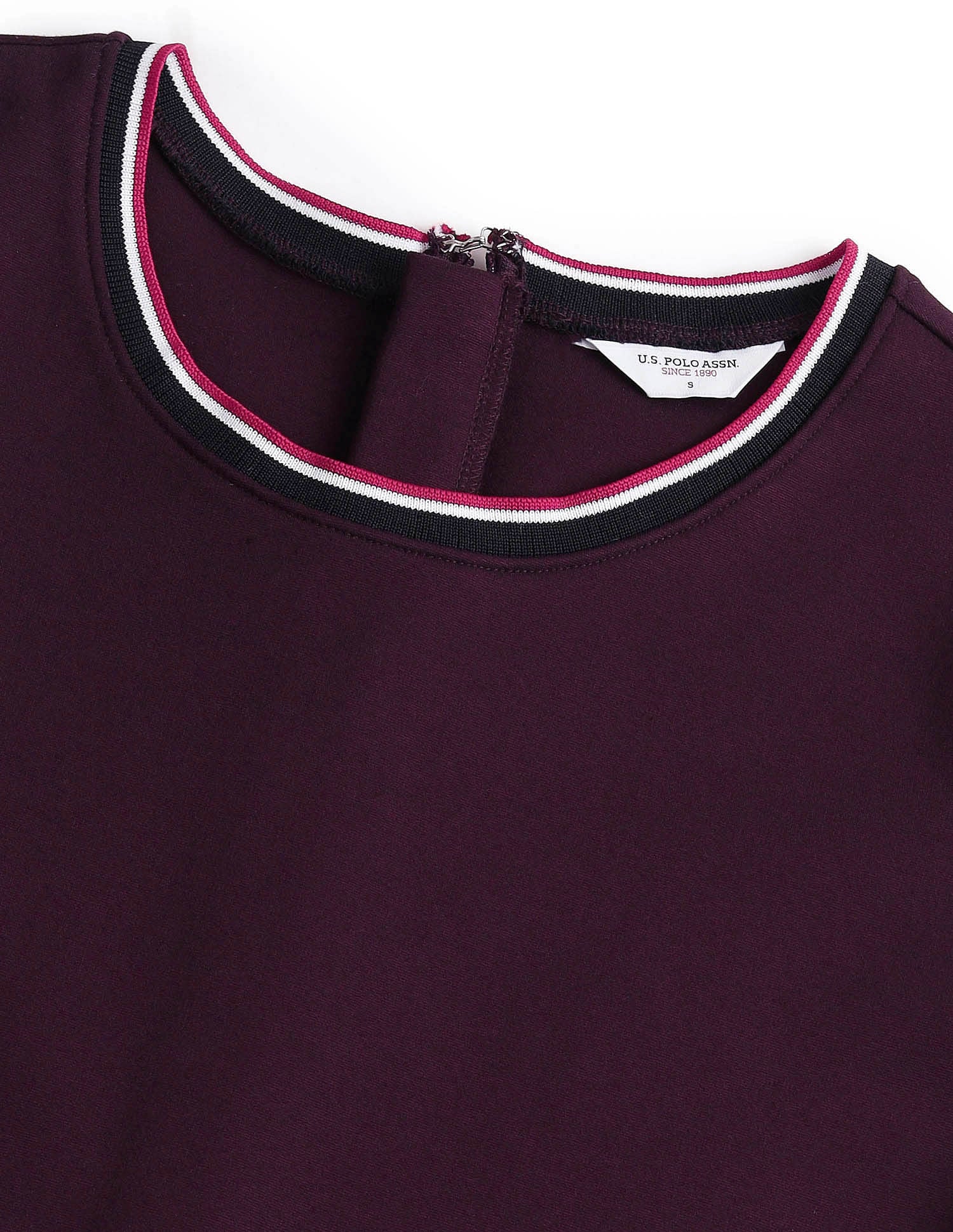 Ponte Roma Knit A-Line Dress Wine - U.S. POLO ASSN. | Large