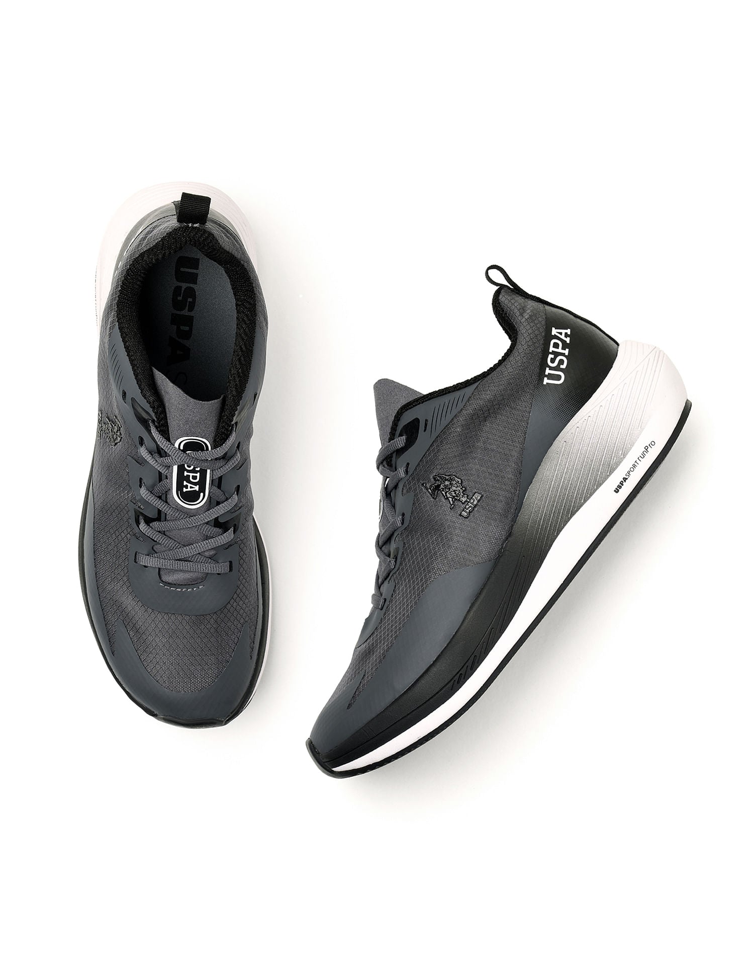 Men Severin Grey Uspa Sport  Runpro Running Shoes Grey - U.S. Polo Assn. India | Large