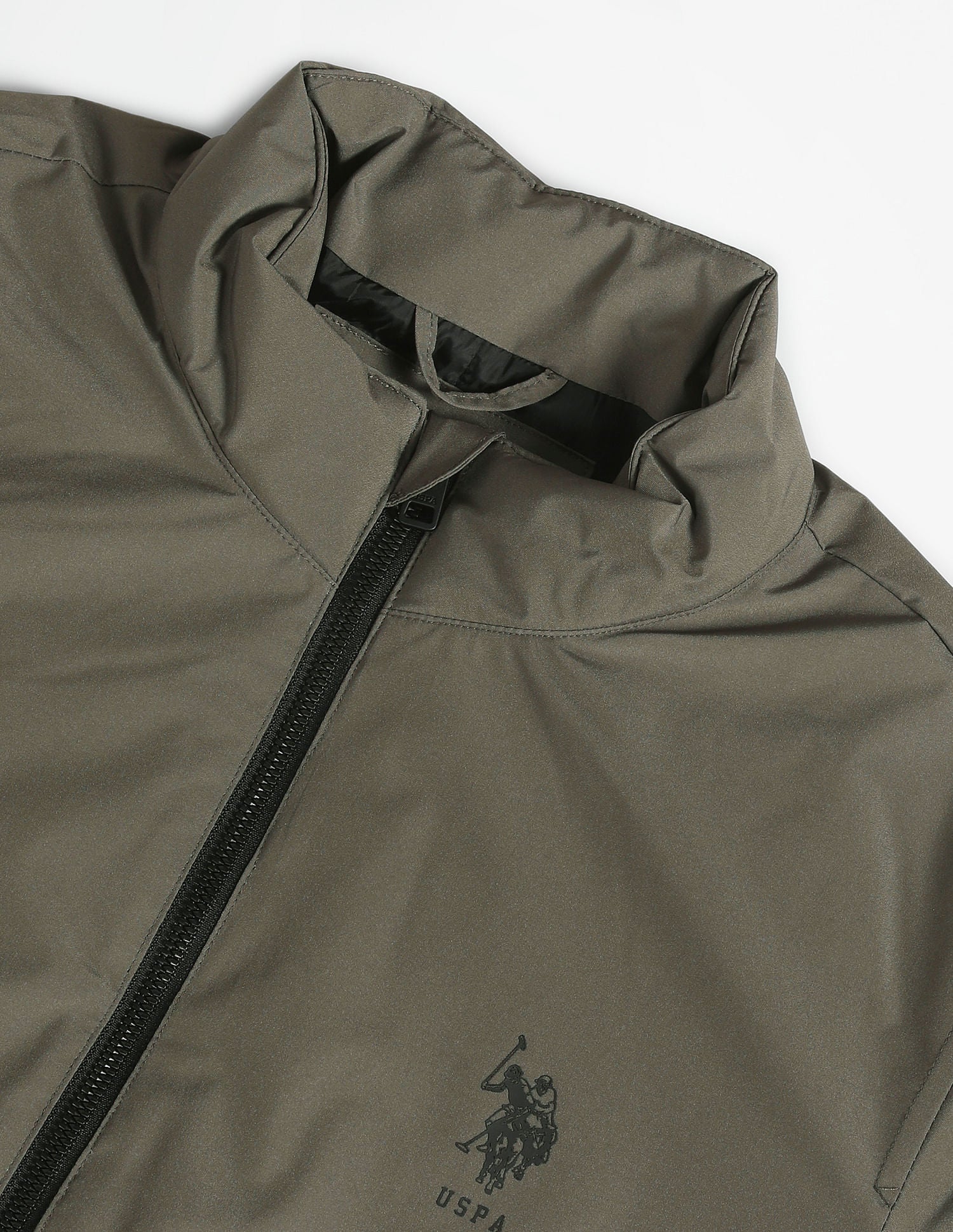 Contrast Hem Lightweight Jacket Olive - U.S. POLO ASSN. | Large