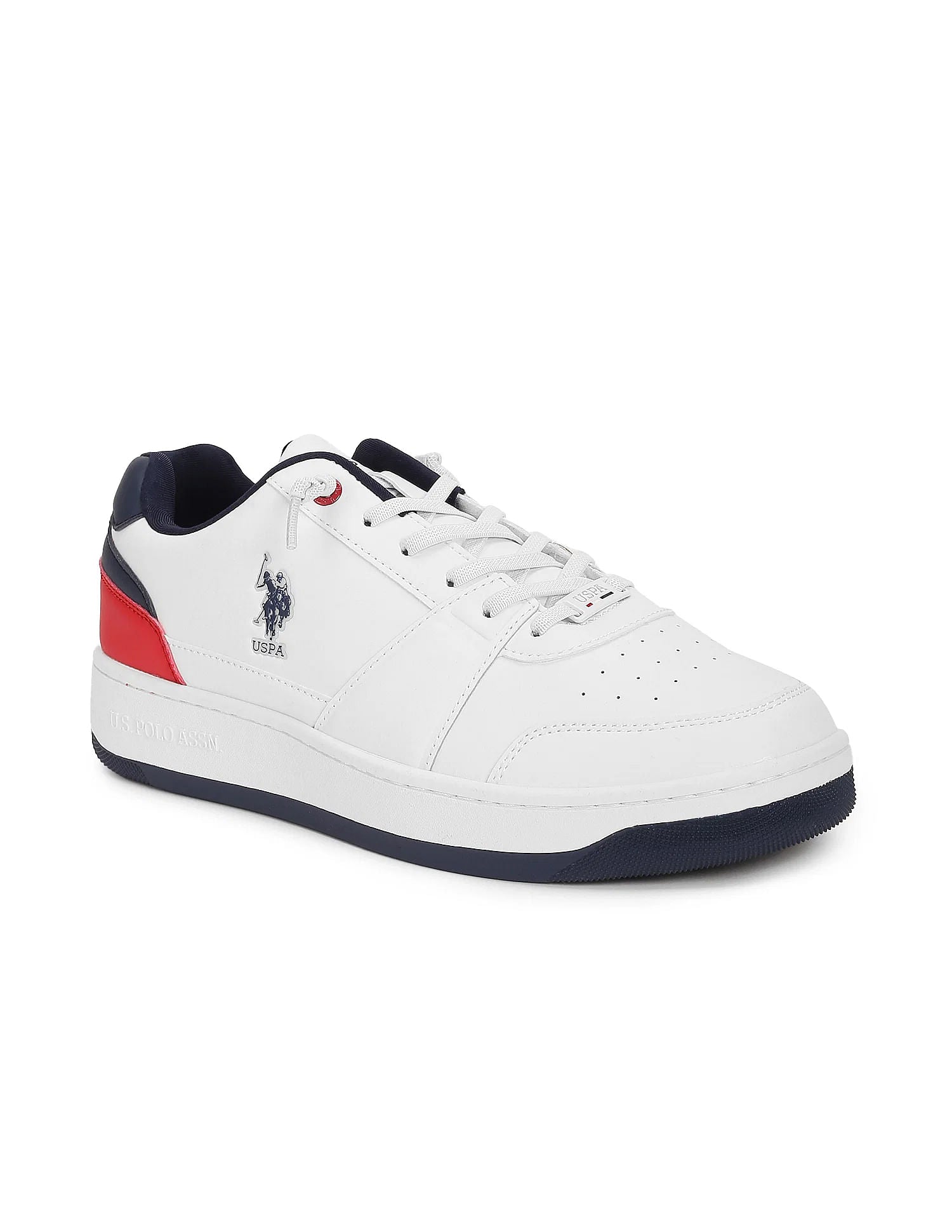 Men Finn 2.0 Off White Retro Court Sneakers Off White - U.S. Polo Assn. India | Large