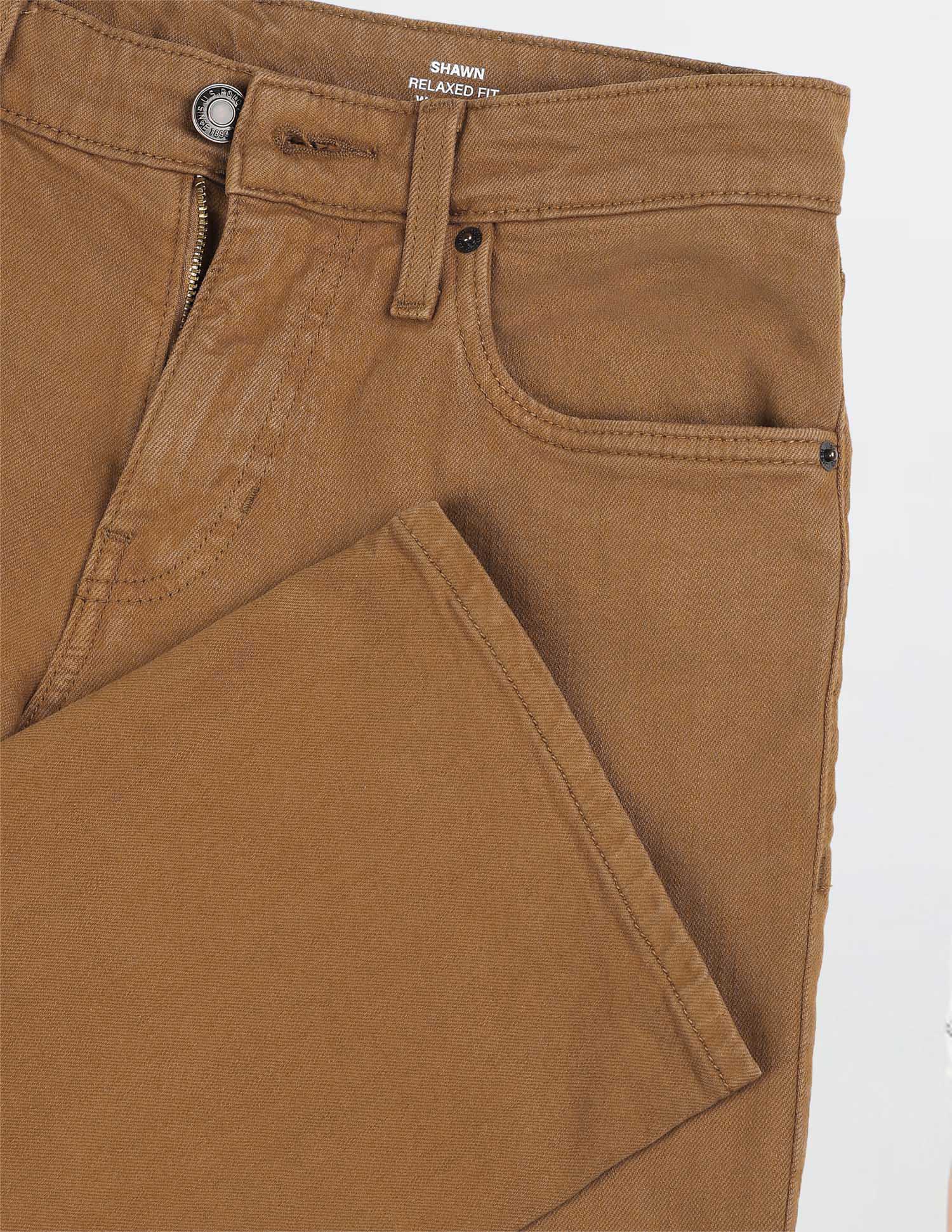 Shawn Relaxed Fit Brown Jeans Tan - U.S. POLO ASSN. | Large