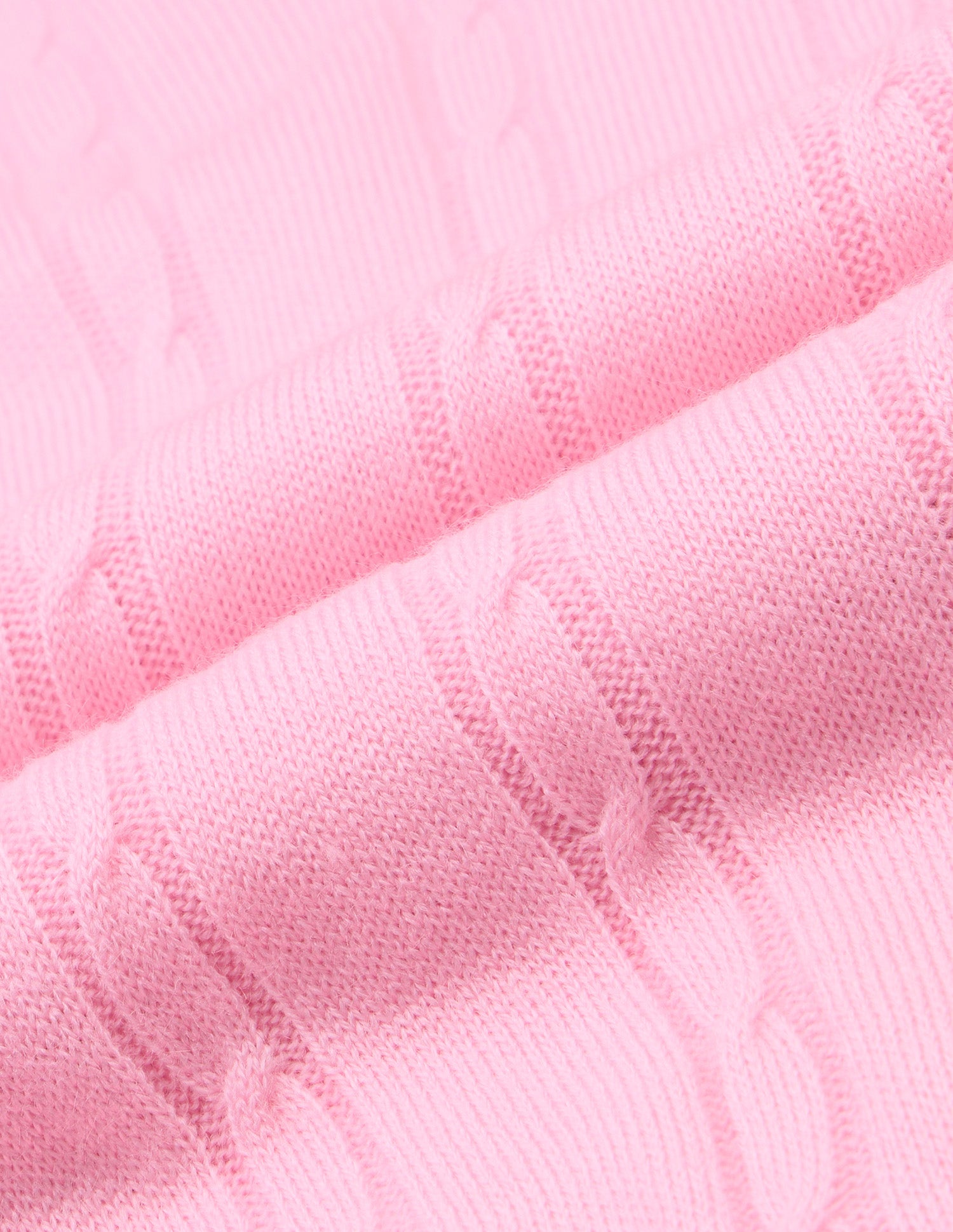 Cable Patterned Knit Regular Fit Sweater Pink - U.S. Polo Assn. India | Large