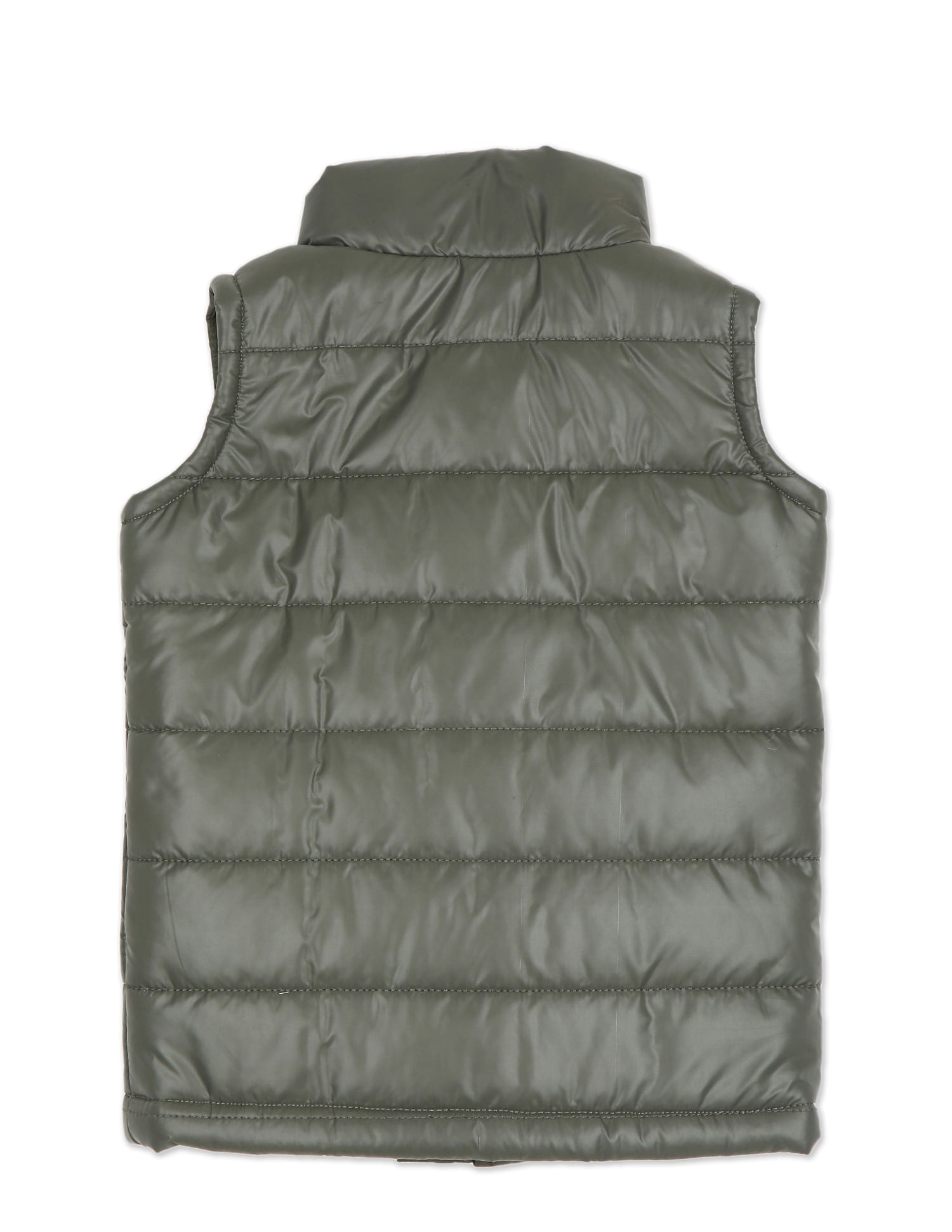 High Neck Sleeveless Puffer Jacket Olive - U.S. POLO ASSN. | Large