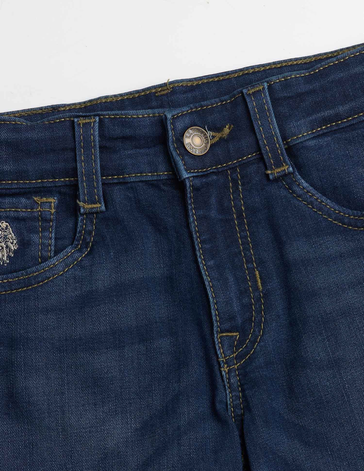 Boys Whiskered Bootcut Fit Jeans Dark Blue - U.S. Polo Assn. India | Large