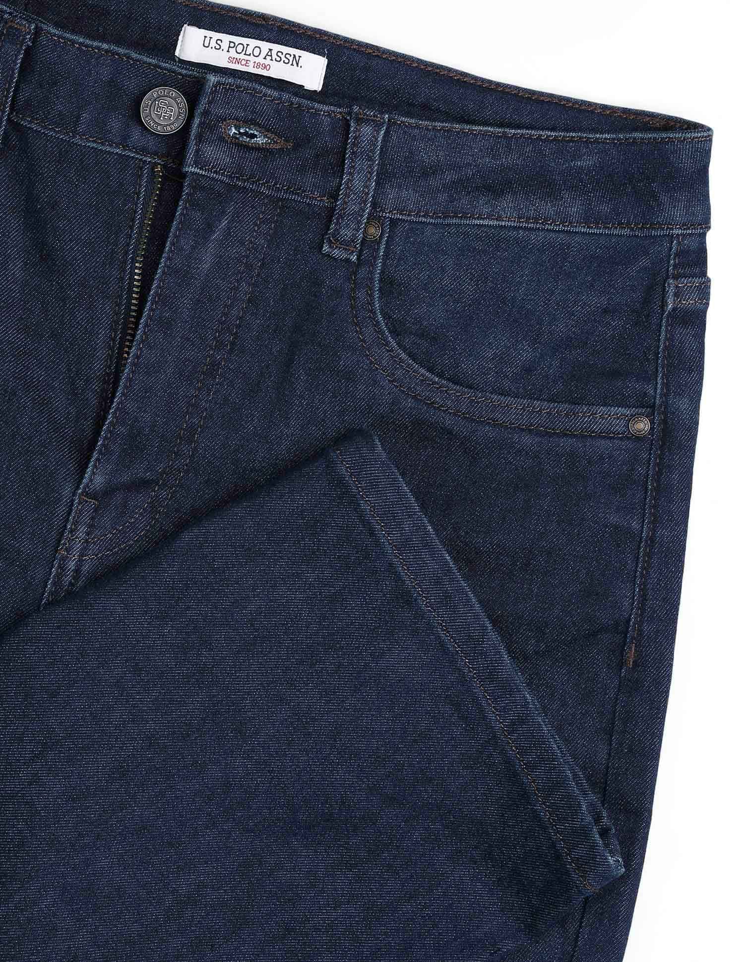 High Rise Straight Fit Jeans Dark Blue Tint - U.S. POLO ASSN. | Large