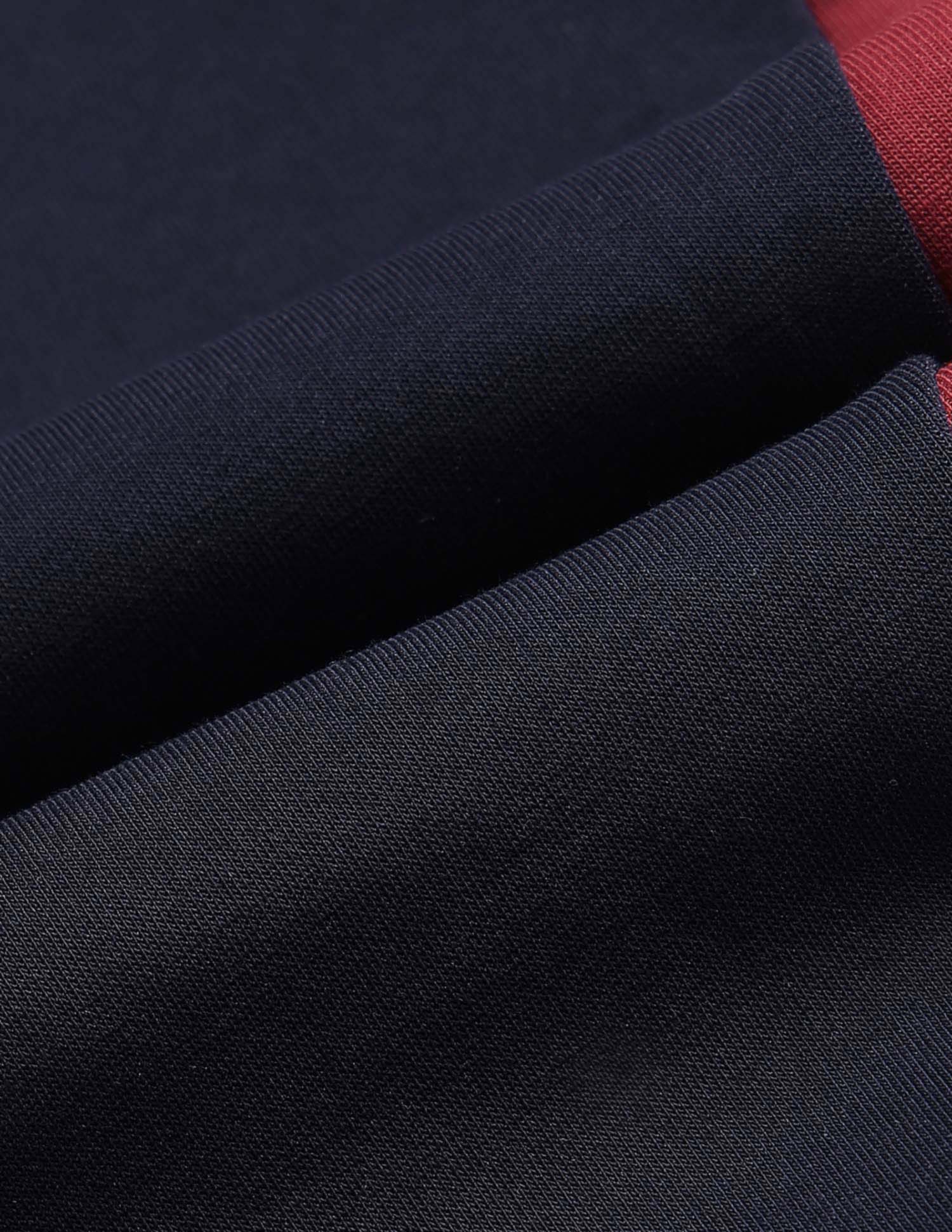 Solid With Colorblock Detail Slim Fit Sweatshirt Navy - U.S. POLO ASSN. | Large