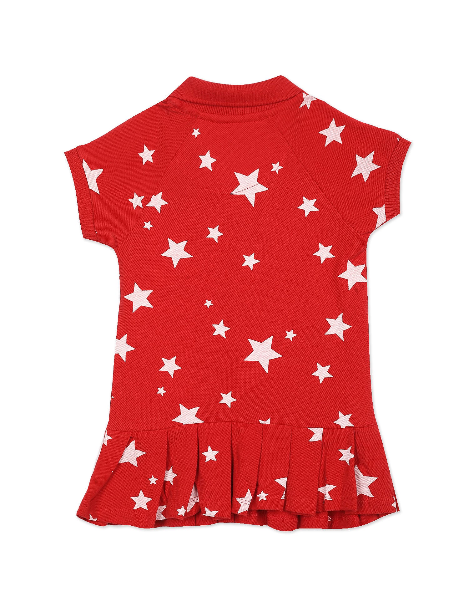 Notch Collar Printed Cotton Dress Red - U.S. Polo Assn. India | Large