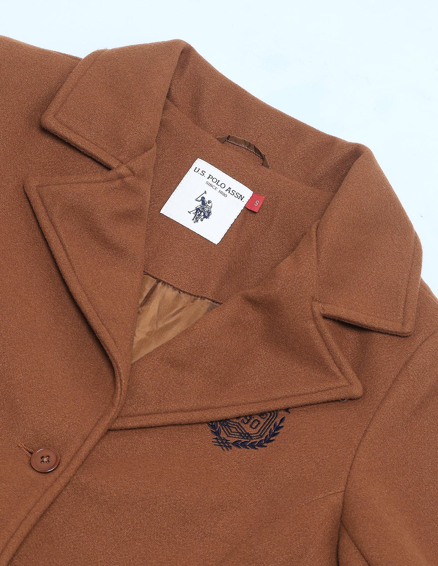 Longline Solid Felt Jacket Tan - U.S. POLO ASSN. | Large