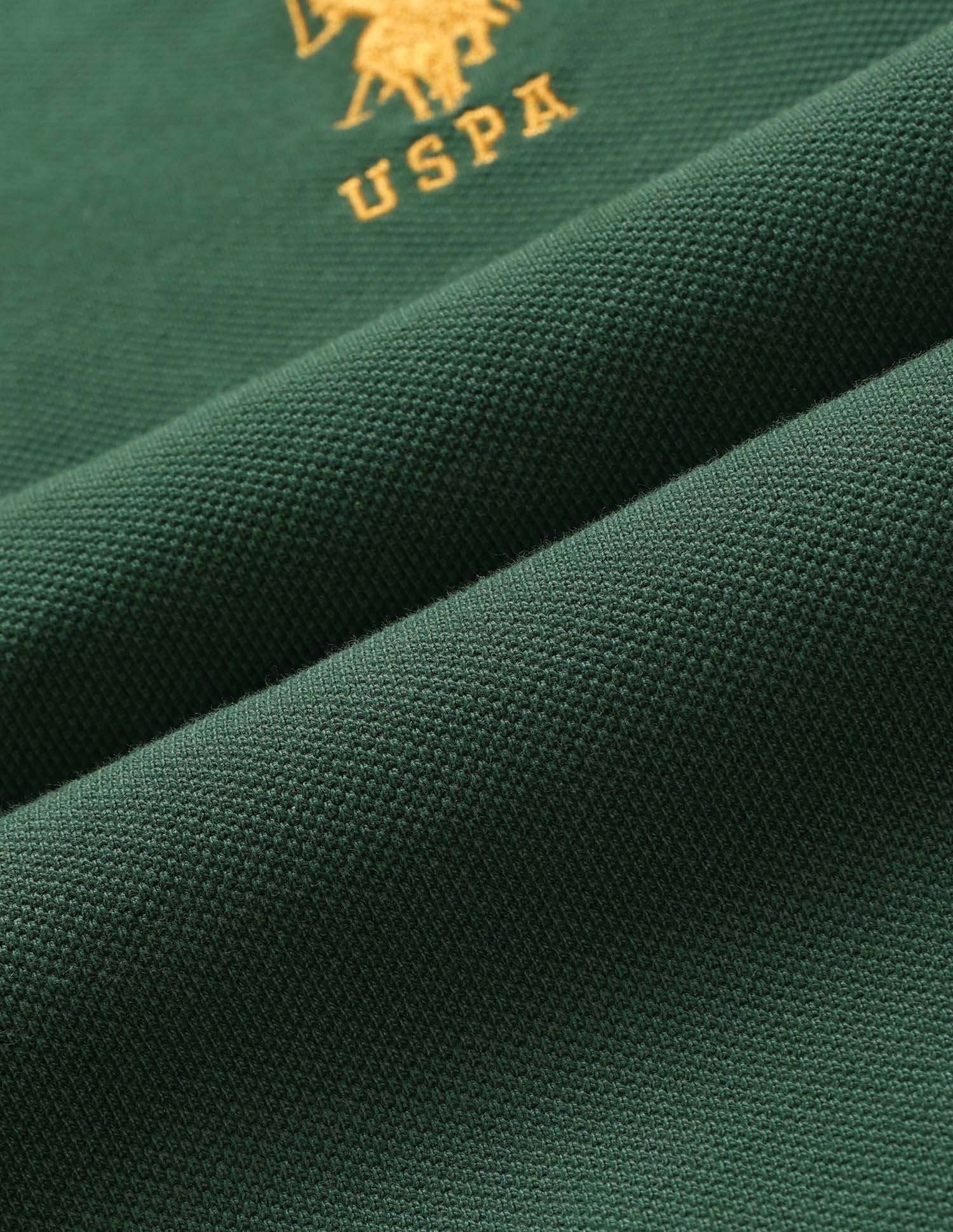 Boys Brand Appliqued Regular Fit Polo Shirt Dark Green - U.S. POLO ASSN. | Large