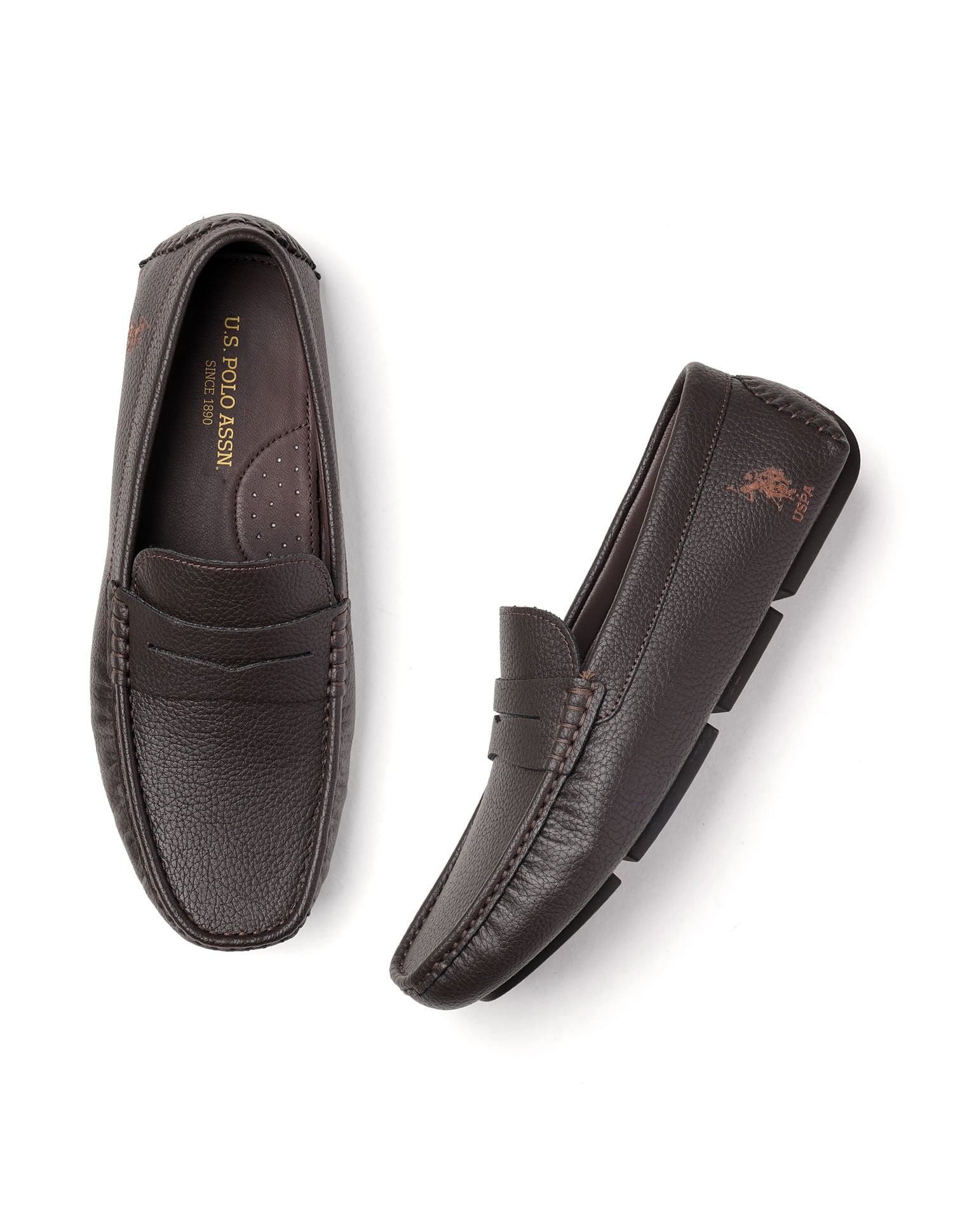 Men Kiger Textured Loafer Brown - U.S. POLO ASSN. | Large