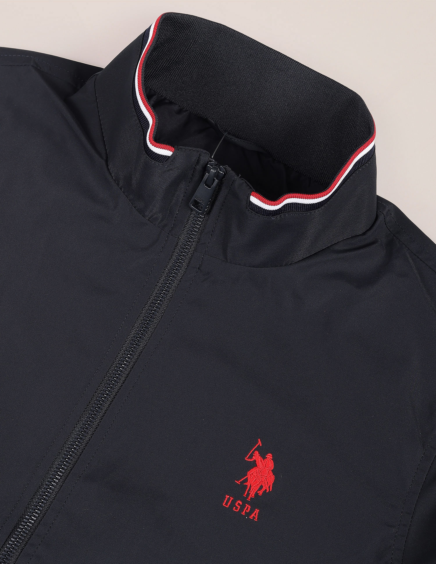 High Neck Long Sleeve Casual Jacket Navy - U.S. POLO ASSN. | Large