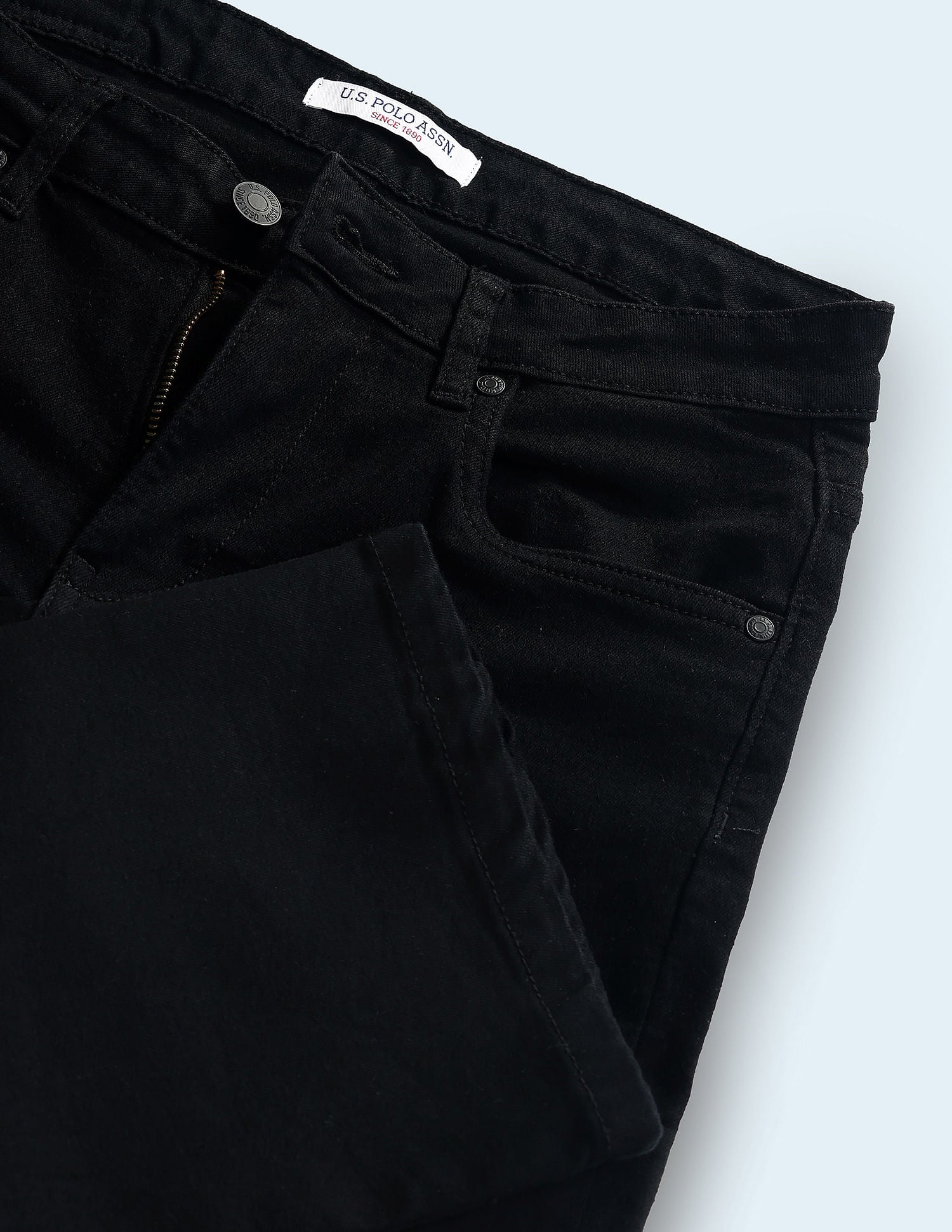 Skinny Bootcut Fit Black Jeans Black - U.S. Polo Assn. India | Large