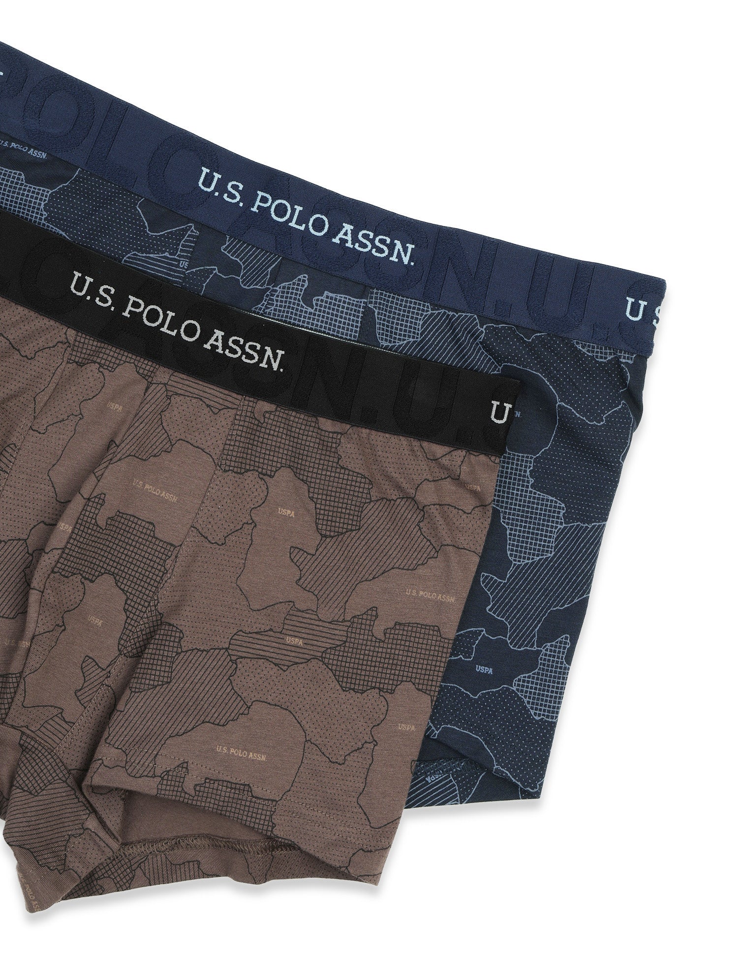 Printed Cotton Stretch Essential OET23 Trunk - Pack Of 2 Oceana/Bracken - U.S. Polo Assn. India | Large
