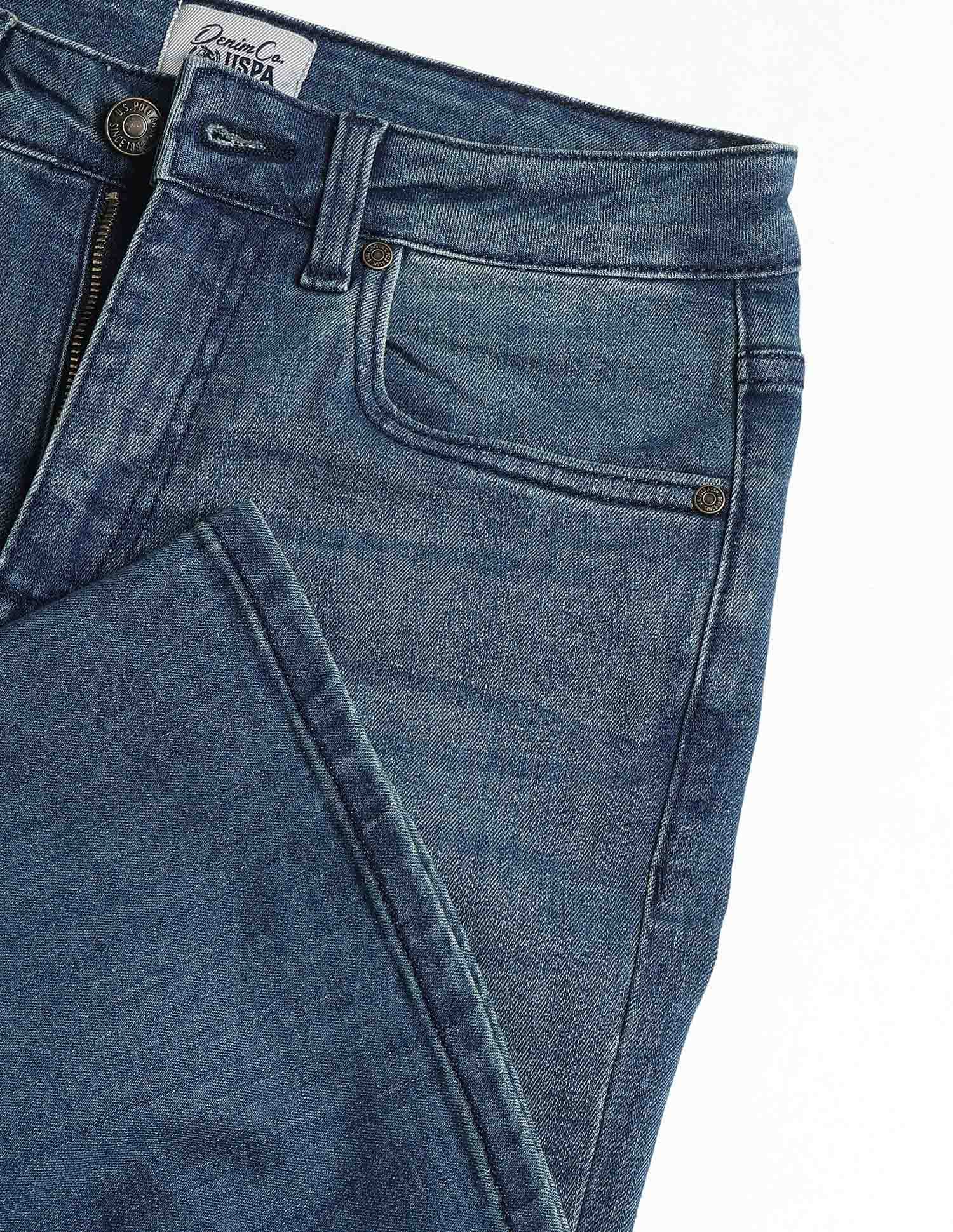 High Rise Flared Fit Jeans Blue - U.S. Polo Assn. India | Large