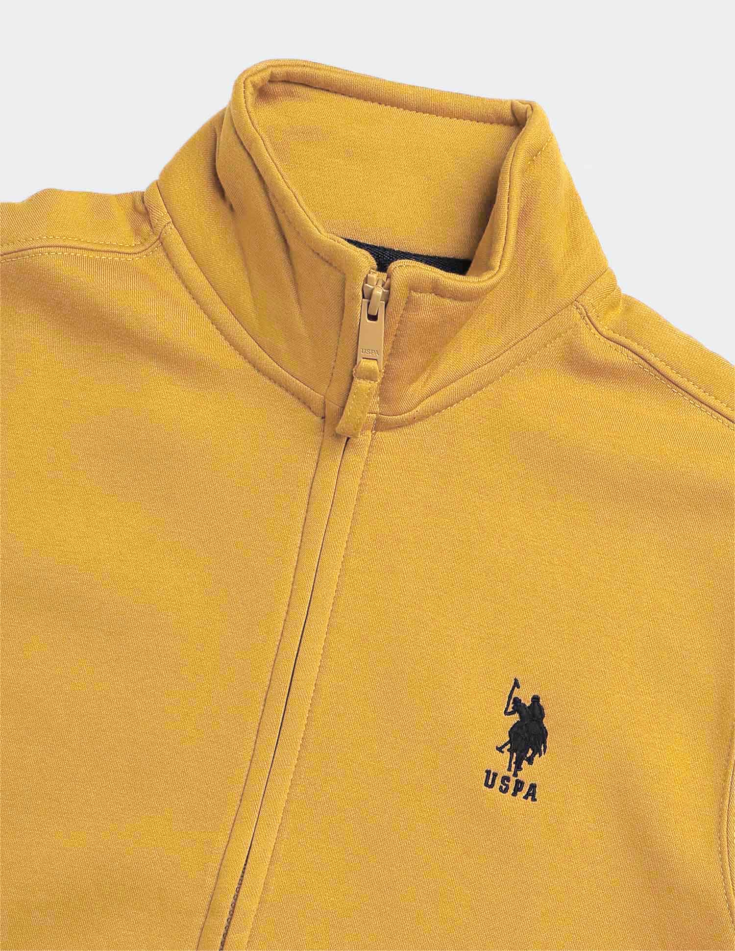 Solid Regular Fit Sweatshirt Mustard - U.S. POLO ASSN. | Large