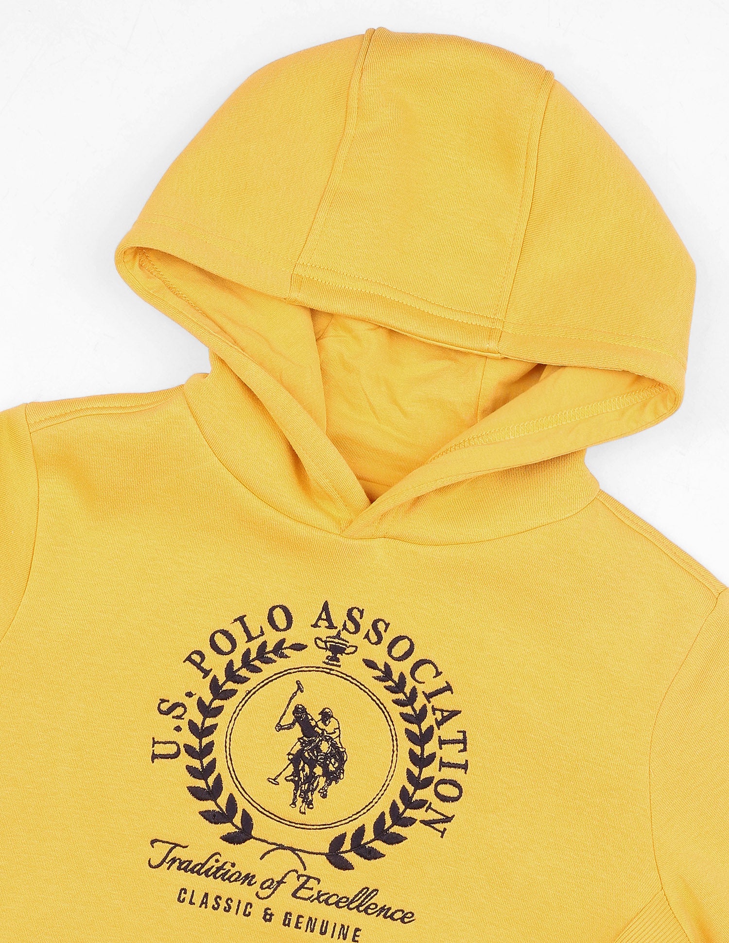 Brand Embroidered Regular Fit Sweatshirt Yellow - U.S. Polo Assn. India | Large