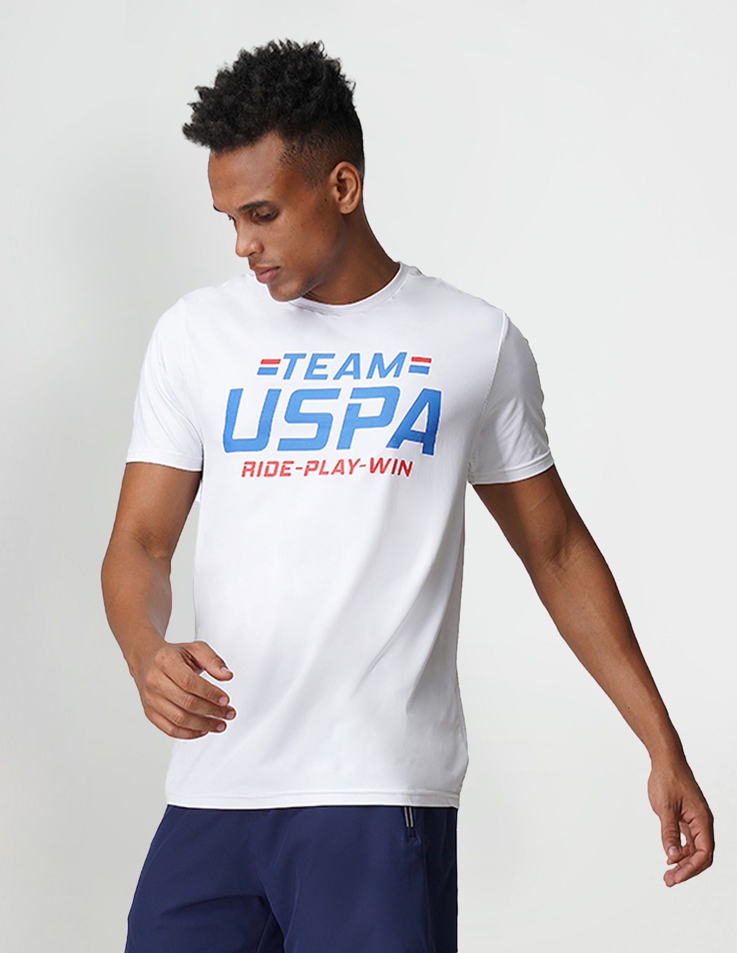 Brand Print Crew Neck I713 Lounge T-Shirt - Pack Of 1 White - U.S. POLO ASSN. | Large