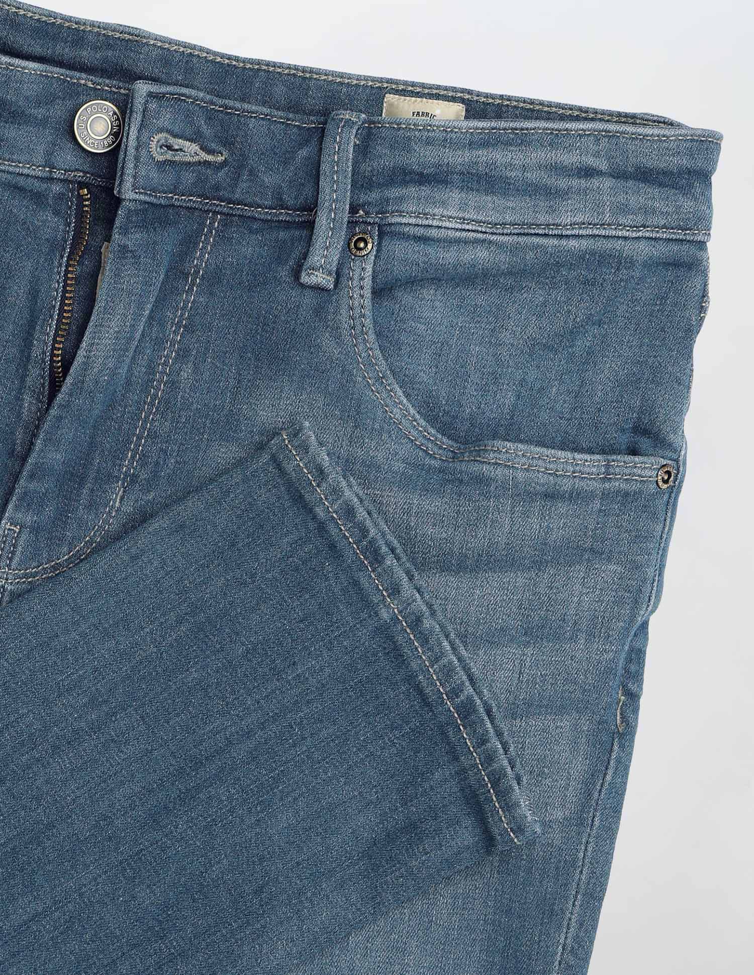 Brandon Slim Tapered Fit Blue Jeans Blue - U.S. POLO ASSN. | Large