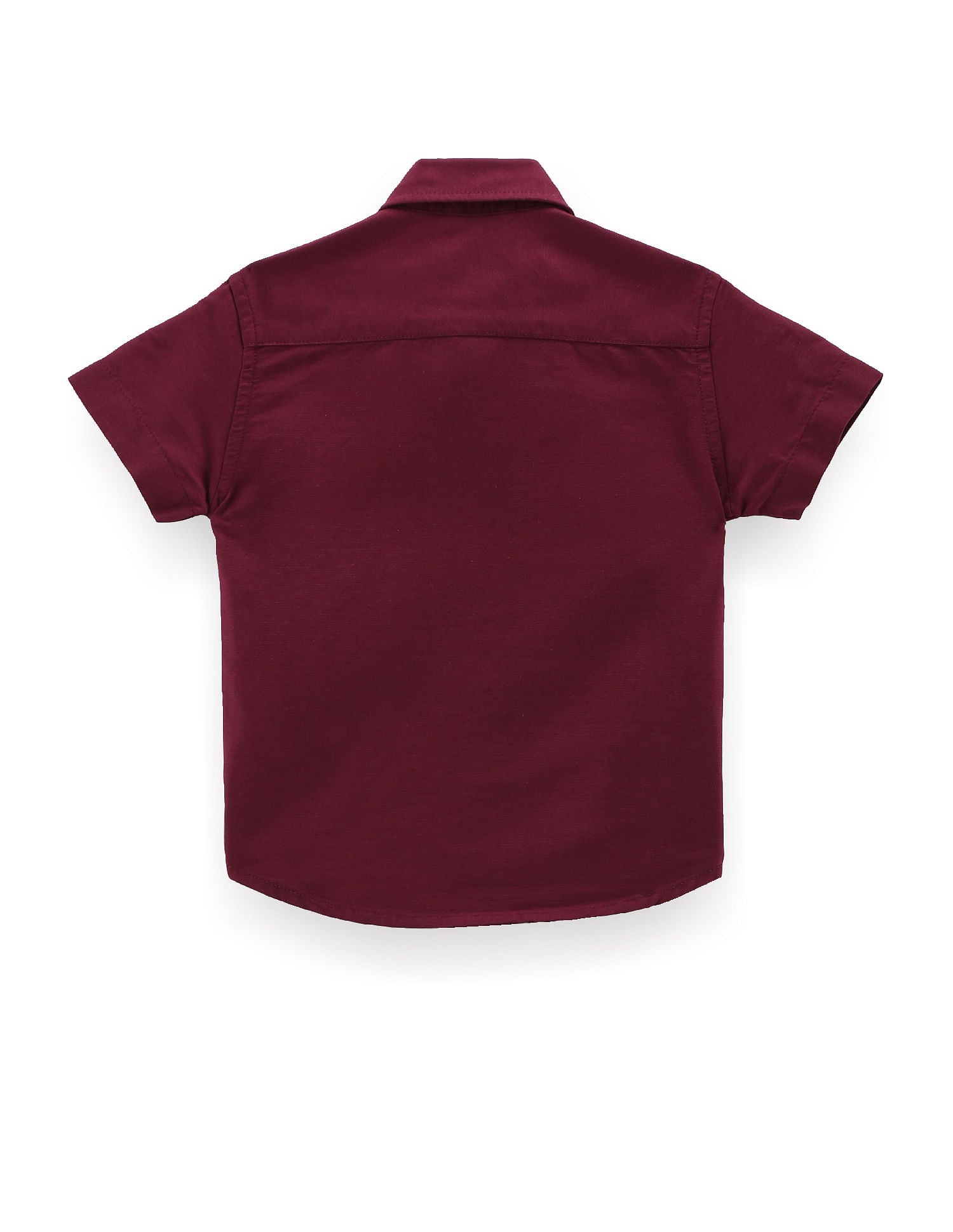 Boys Short Sleeve Cotton Shirt Maroon - U.S. POLO ASSN. | Large