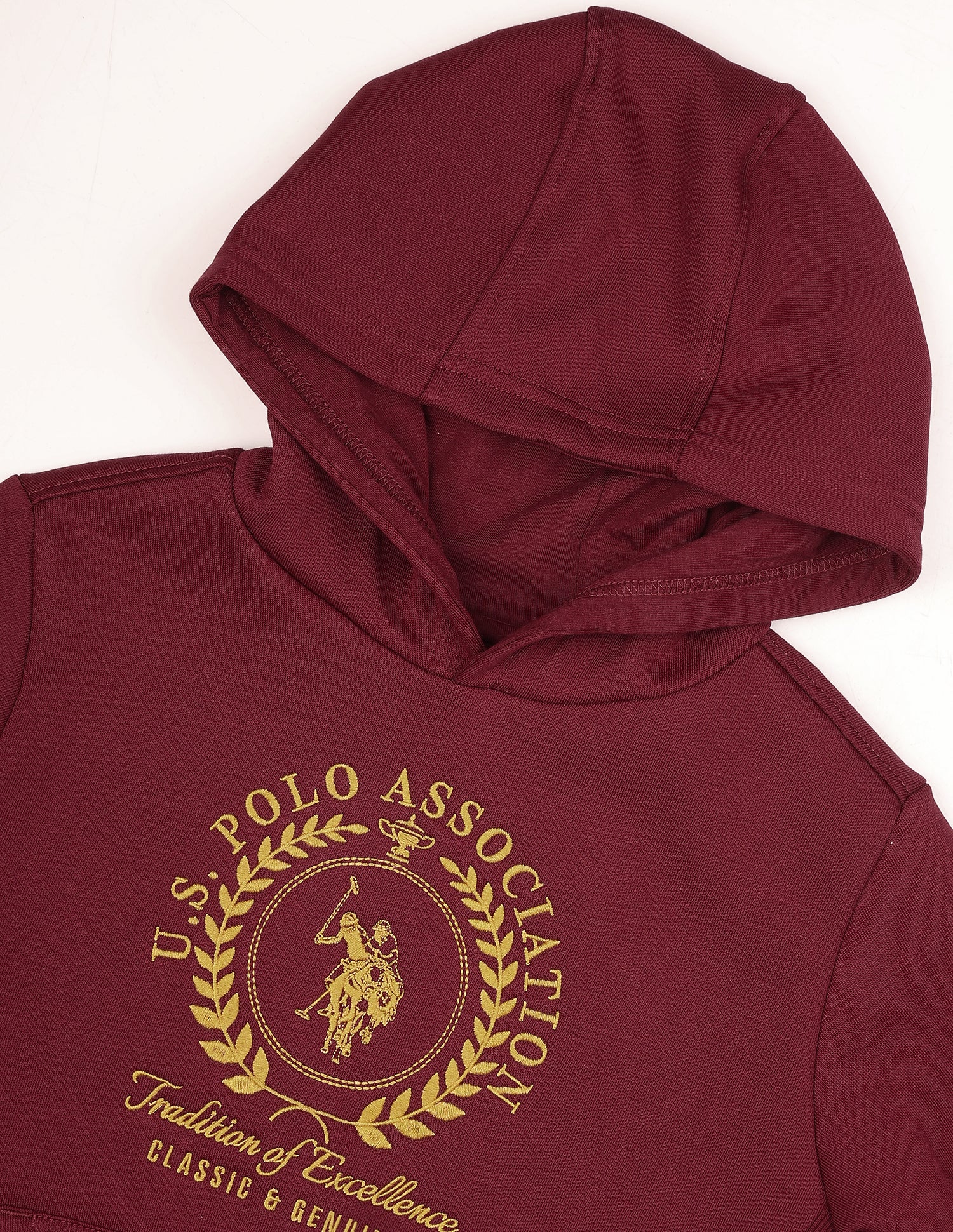 Brand Embroidered Regular Fit Sweatshirt Maroon - U.S. Polo Assn. India | Large