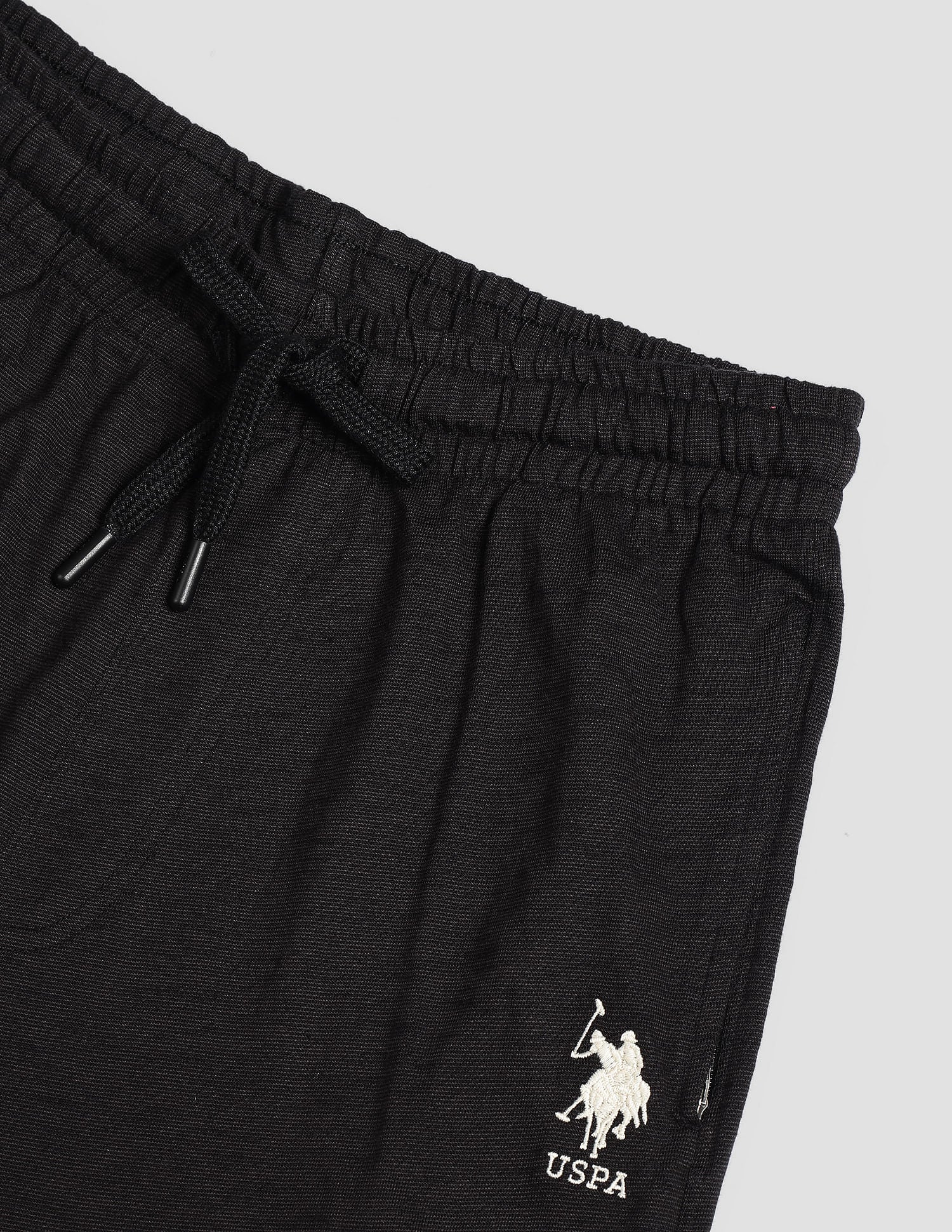 Heathered Drawstring Waist LJ004 Joggers - Pack Of 1 Black - U.S. POLO ASSN. | Large