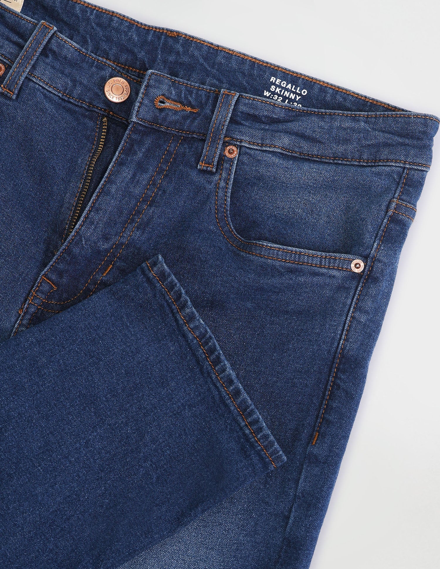 Regallo Skinny Fit Blue Jeans Blue - U.S. Polo Assn. India | Large