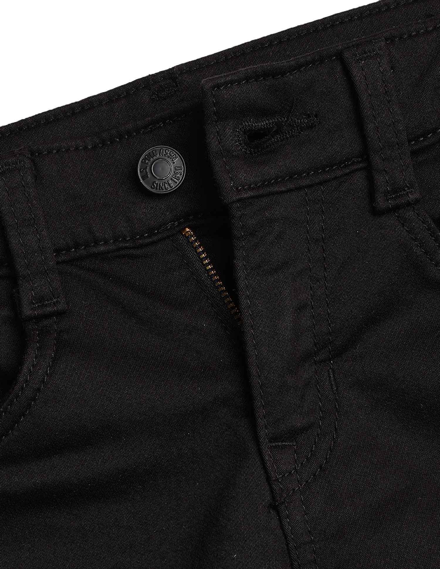 Boys Mid Rise Relaxed Fit Jeans Black - U.S. POLO ASSN. | Large