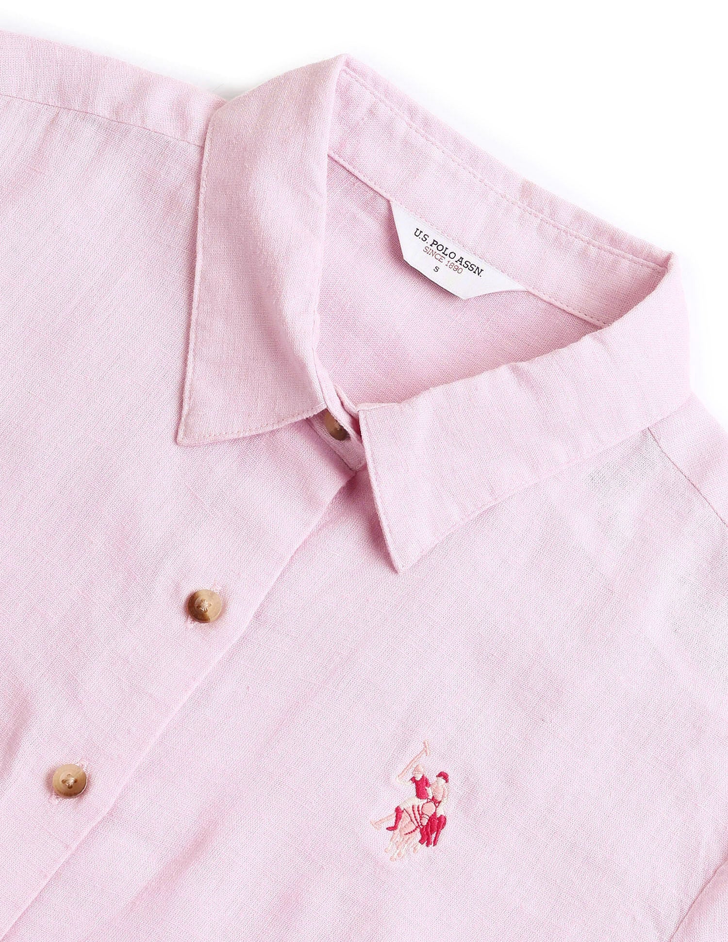 Spread Collar Linen Top Lavender - U.S. Polo Assn. India | Large