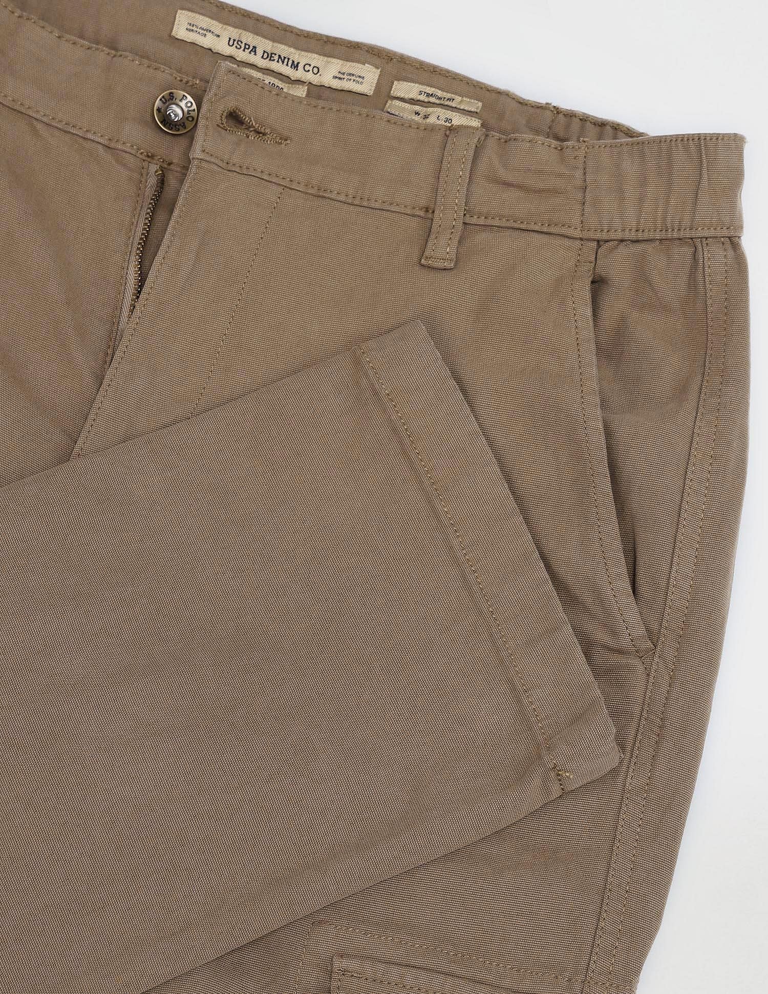 Straight Fit Cargo Trousers Khaki - U.S. POLO ASSN. | Large