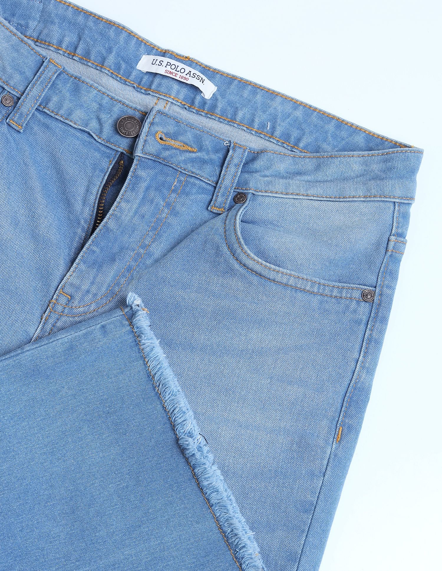 High Rise Boot Cut Jeans Blue - U.S. POLO ASSN. | Large