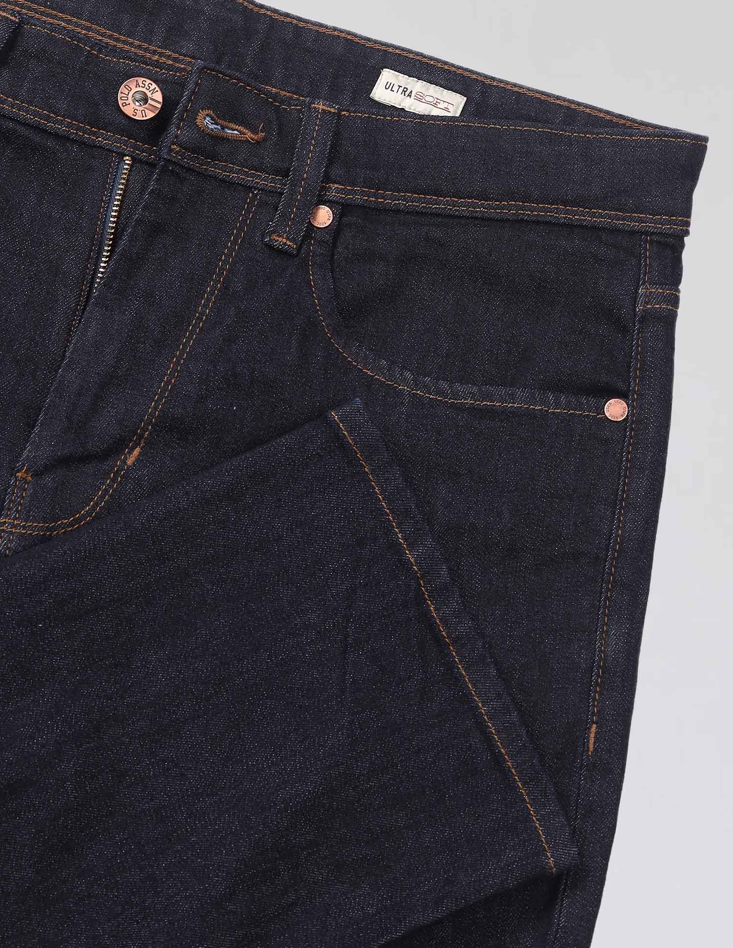 Harold Slim Straight Fit Ultra Soft Jeans Rinse - U.S. POLO ASSN. | Large