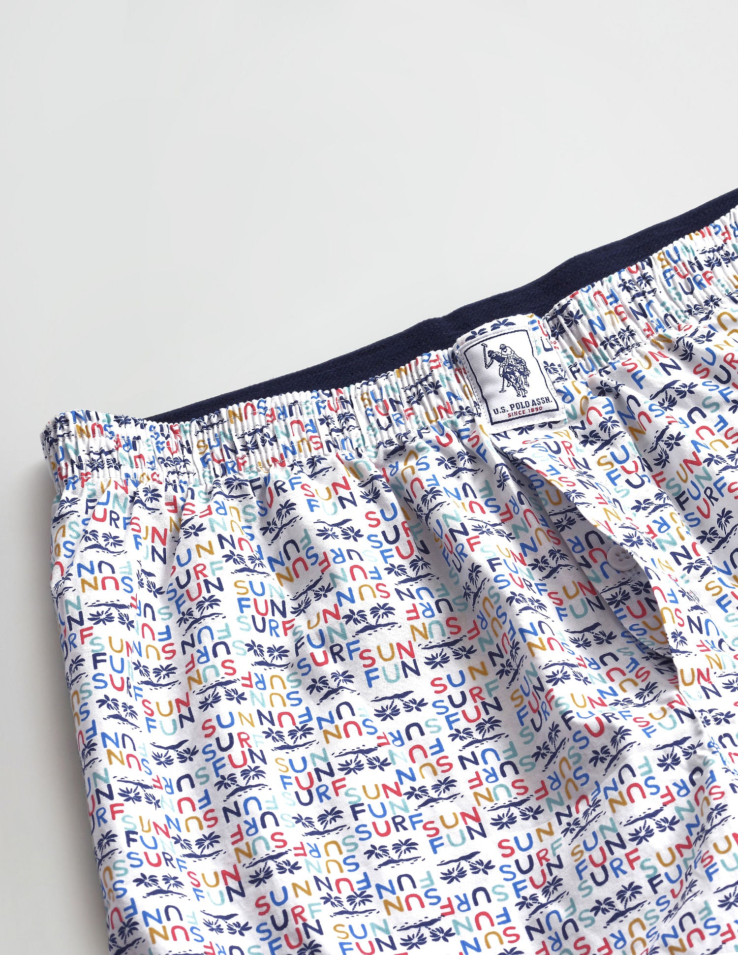 Back Pocket All Over Print IYAC Boxers - Pack Of 1 Ivory - U.S. POLO ASSN. | Large
