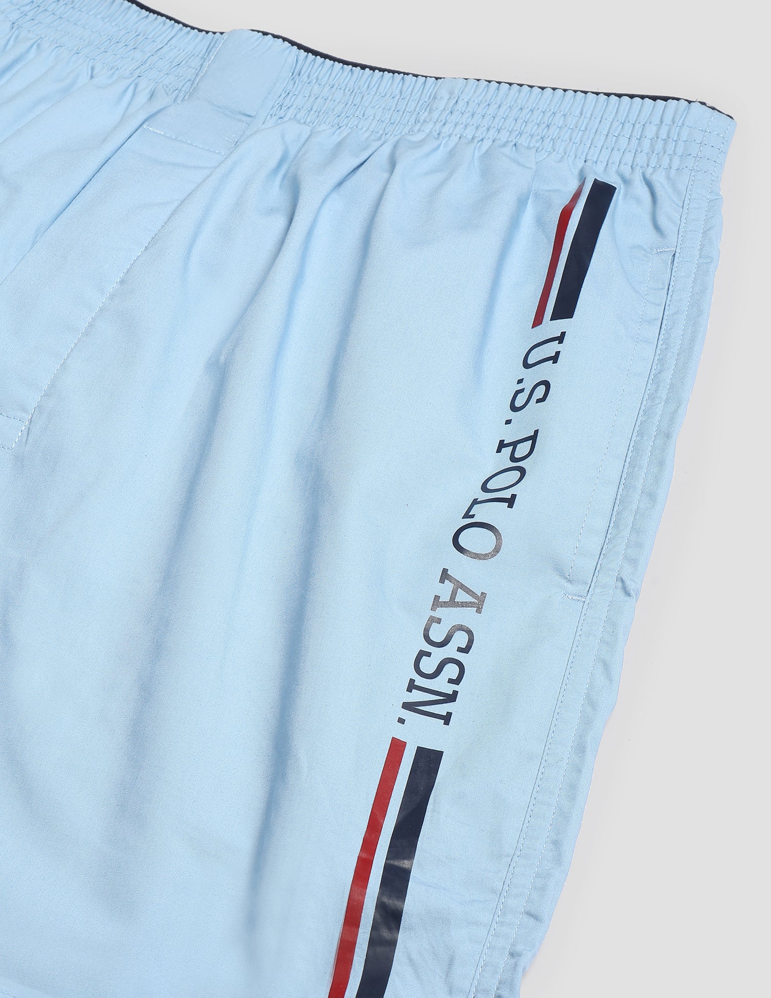 Brand Stripe Dual Pocket IYAX Boxers - Pack Of 1 Ash Blue - U.S. POLO ASSN. | Large