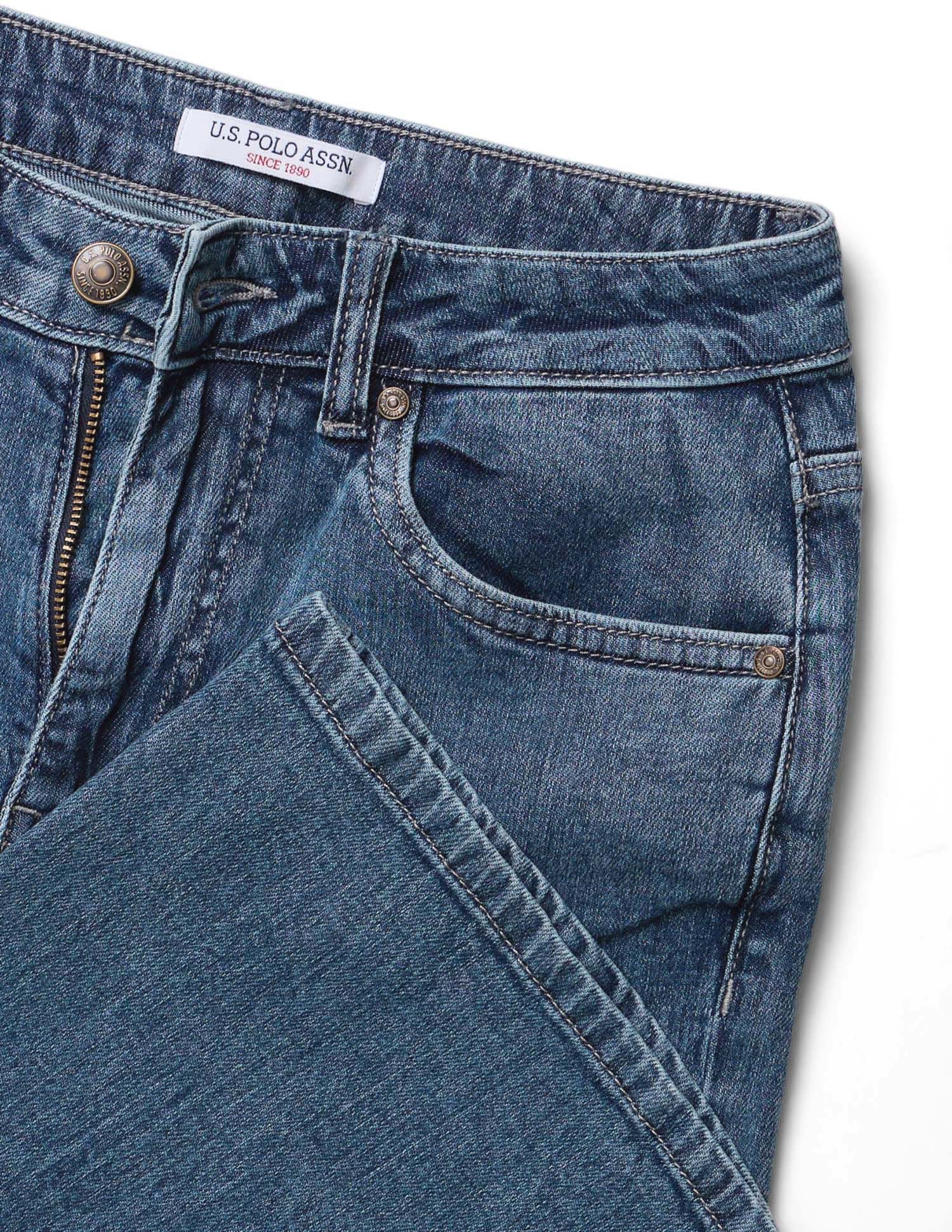 High Rise Flared Fit Jeans Blue - U.S. POLO ASSN. | Large