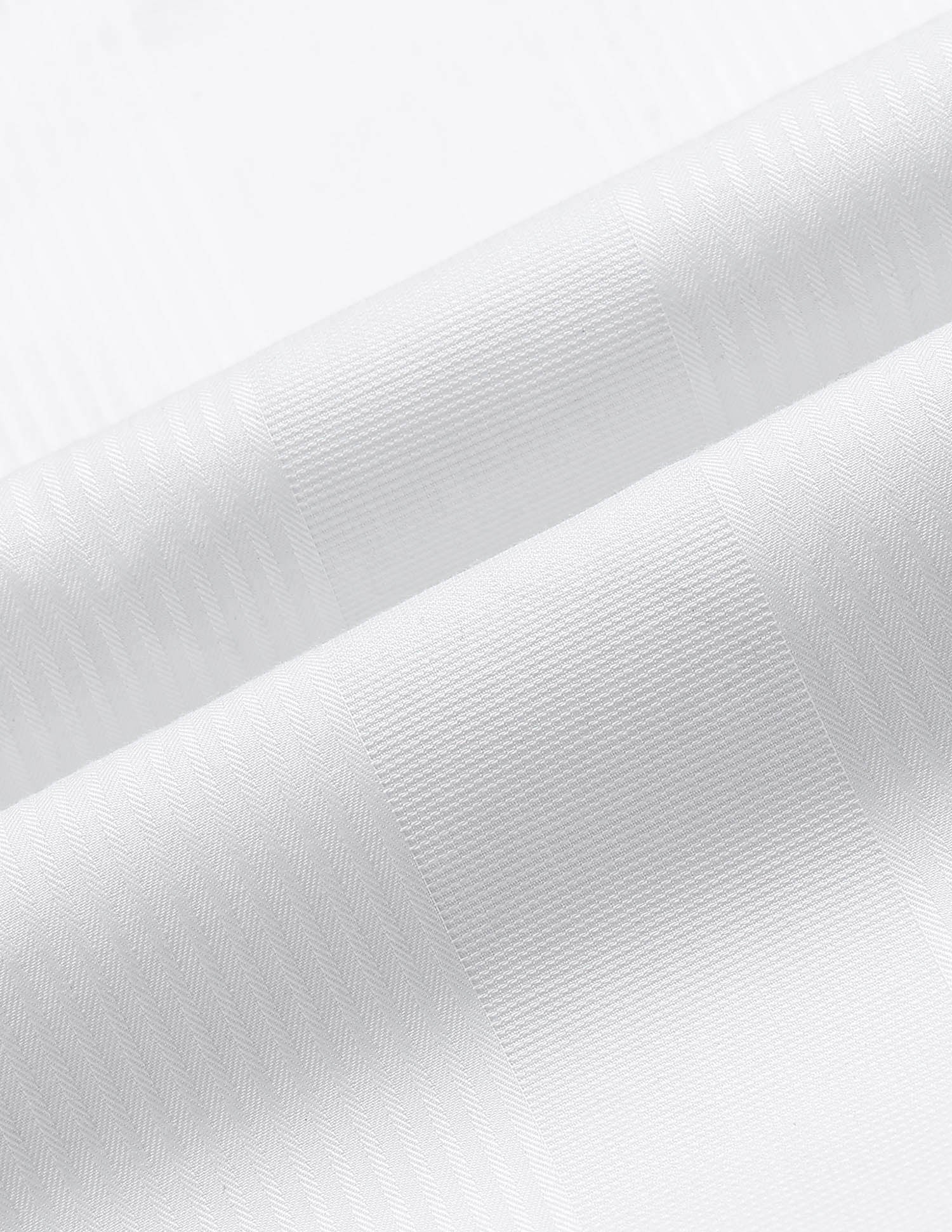 Tailored Fit Self Design Vertical Striped Shirt White - U.S. POLO ASSN. | Large